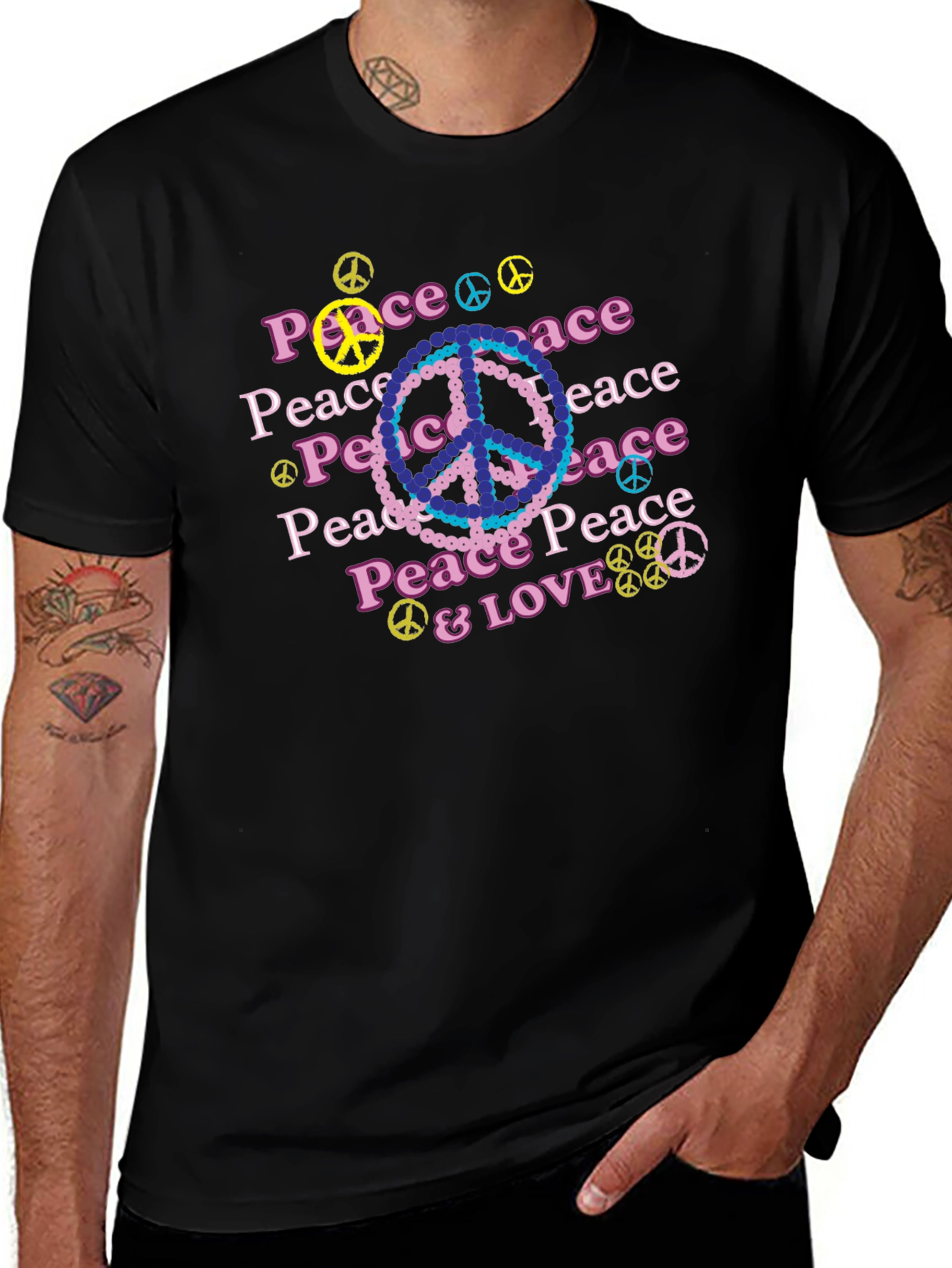 Variant 30 of Peace & Love Graphic T-Shirt