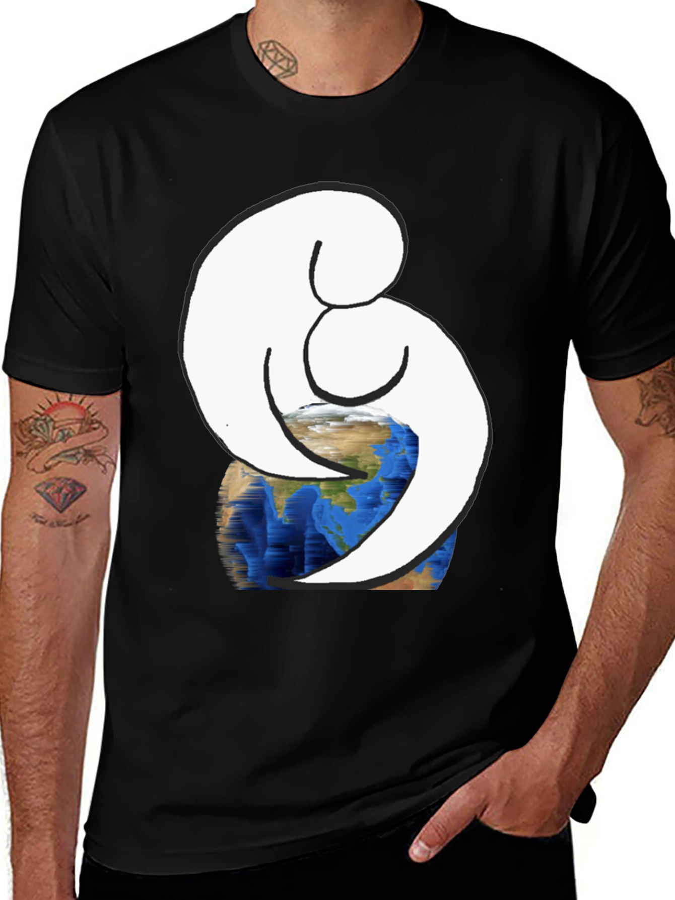 Variant 23 of Embrace Earth Black Graphic Tee