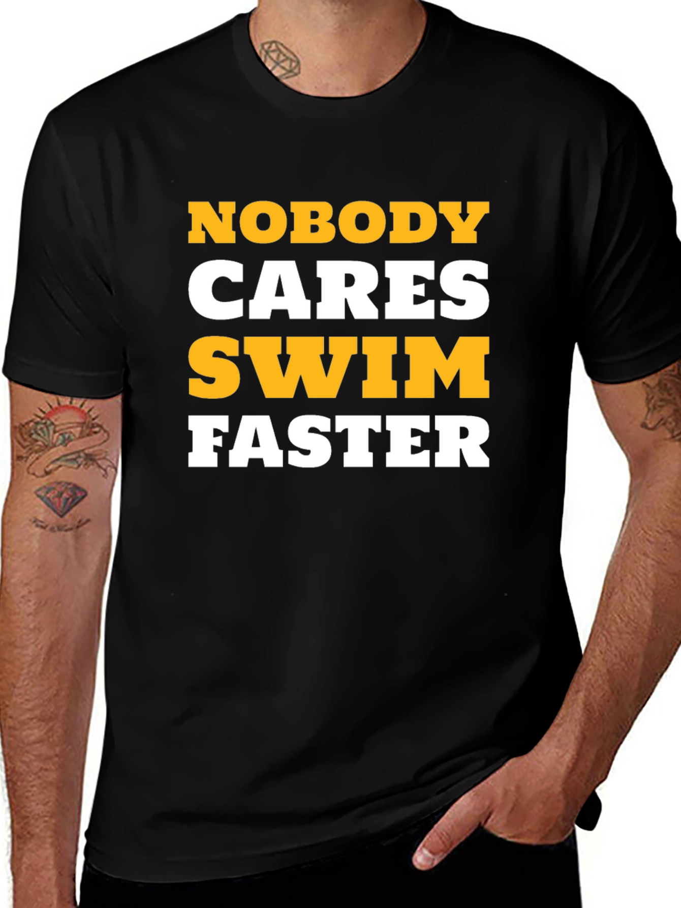 Variant 24 of Motivational Swim Faster Graphic Tee