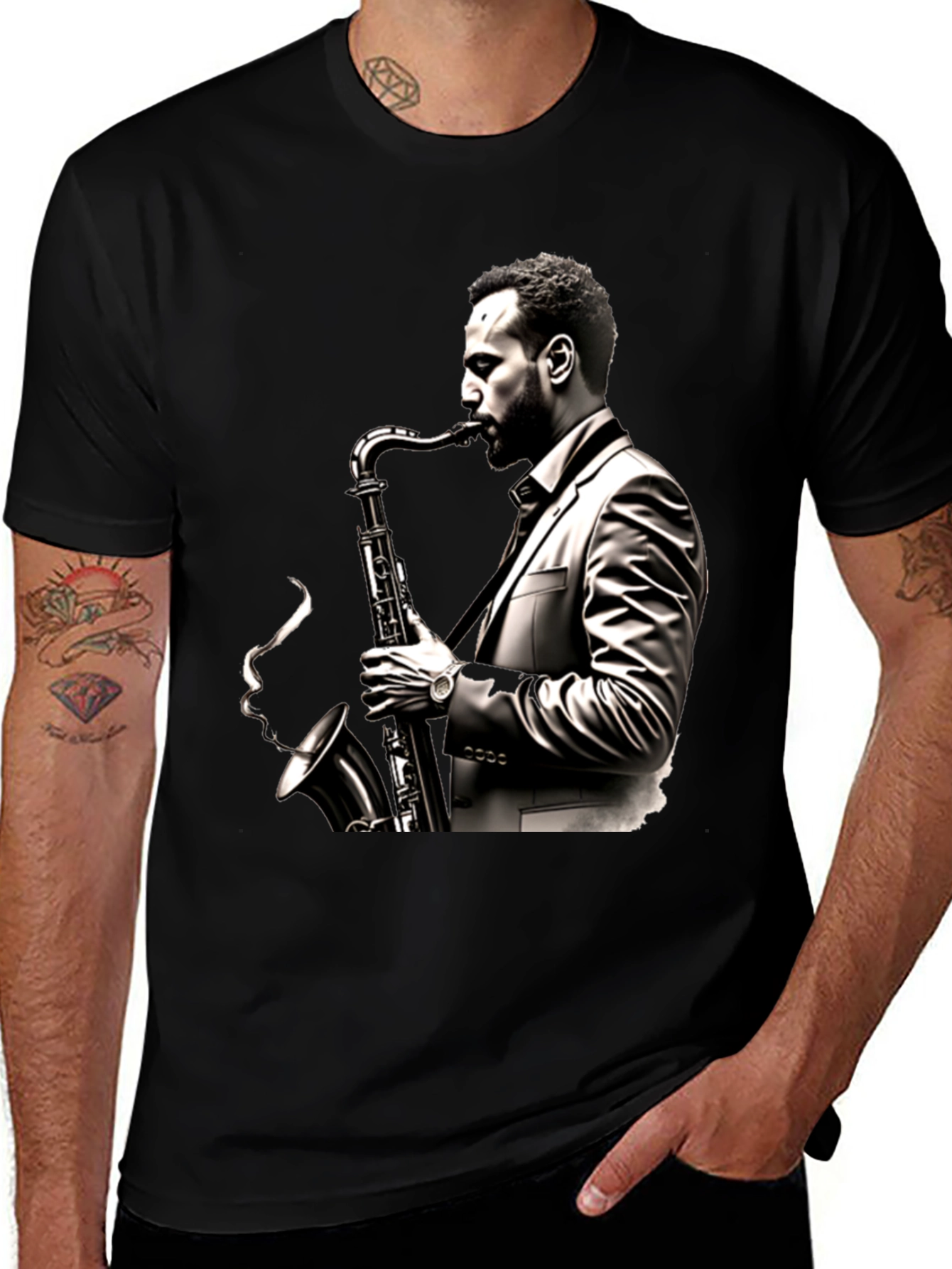 Variant 29 of Saxophone Musician Graphic T-Shirt