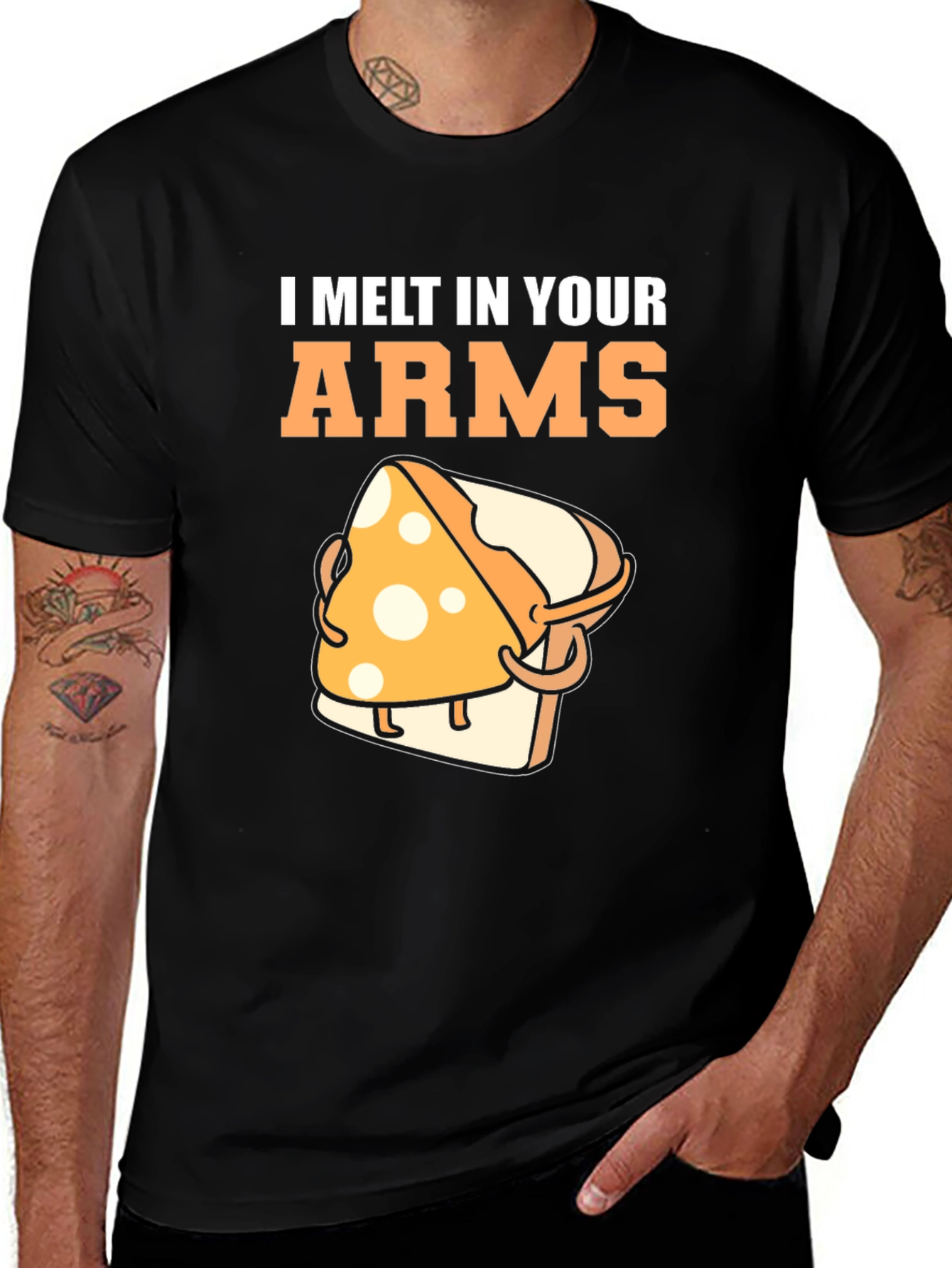 Variant 17 of I Melt In Your Arms T-Shirt - Cheese Sandwich Graphic