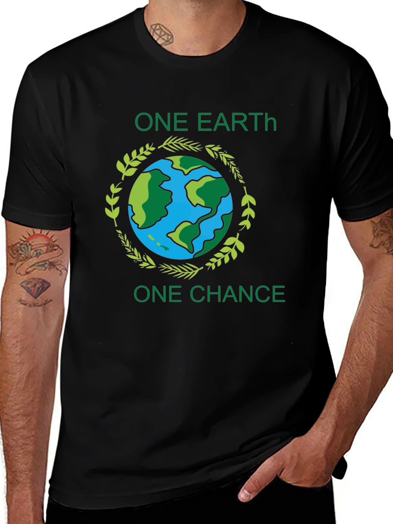 Variant 27 of One Earth One Chance Graphic T-Shirt