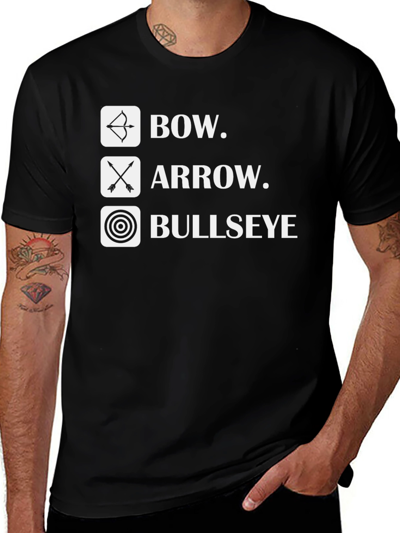 Variant 4 of Archery Bow Arrow Bullseye Graphic T-Shirt