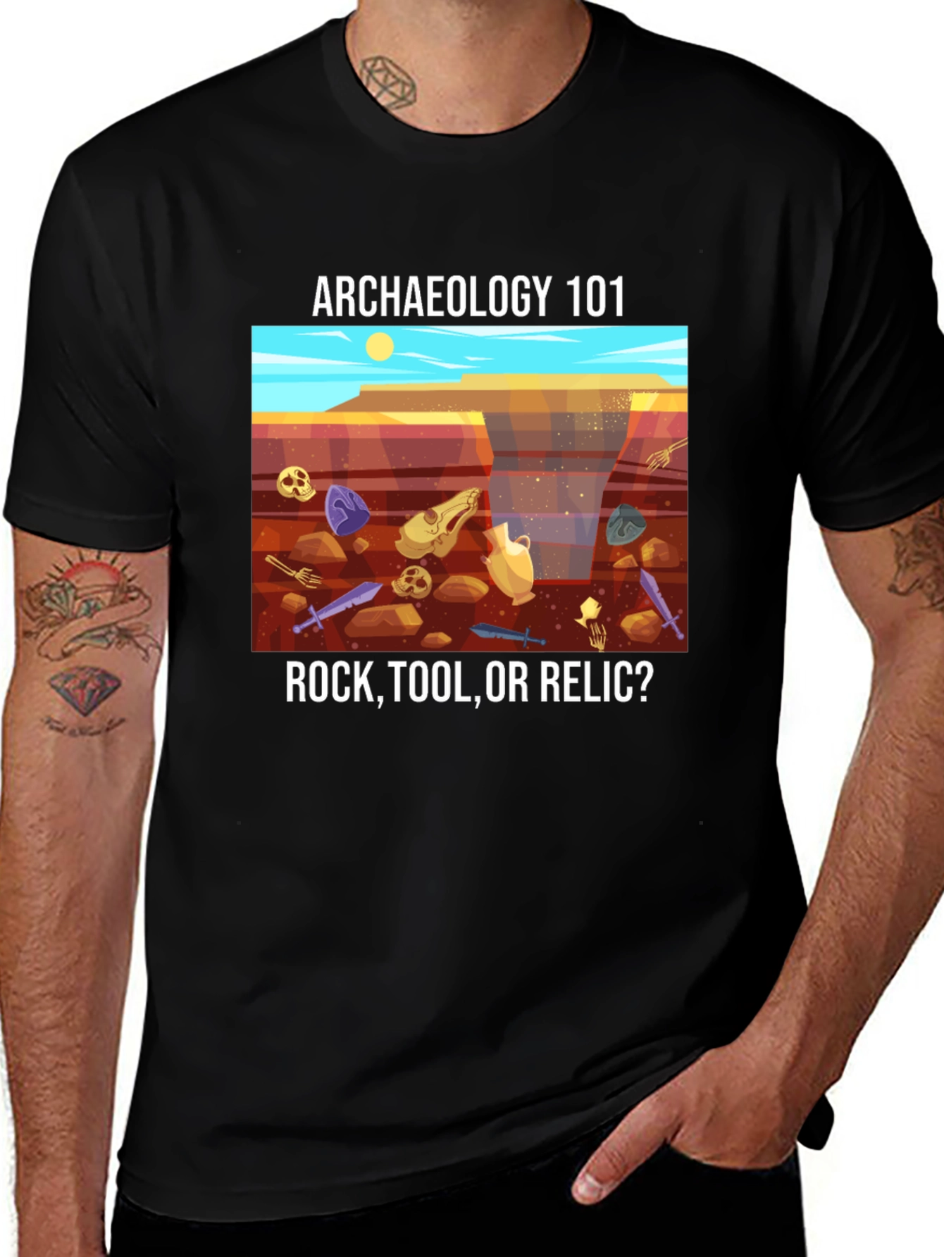 Variant 19 of Archaeology 101 T-Shirt - Rock, Tool, or Relic?