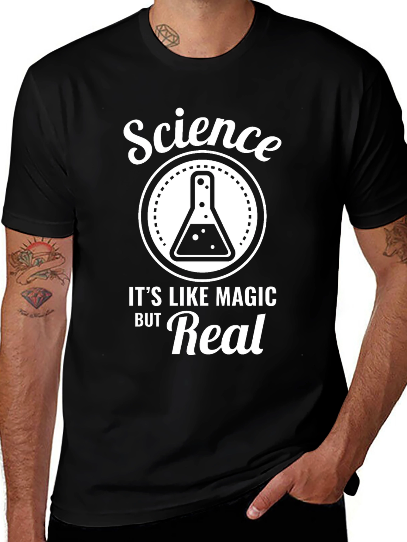 Variant 29 of Science It's Like Magic But Real Black T-Shirt