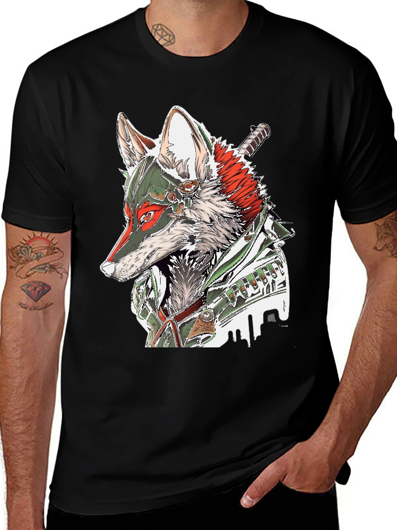 Variant 26 of Wolf Warrior Graphic Tee