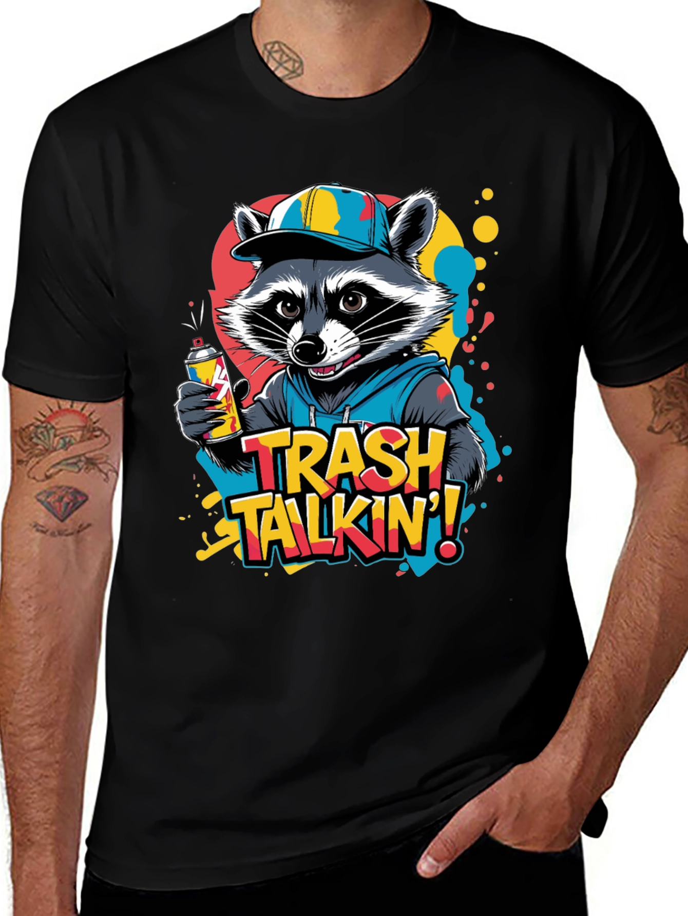 Variant 3 of Trash Talkin' Raccoon Graphic Tee