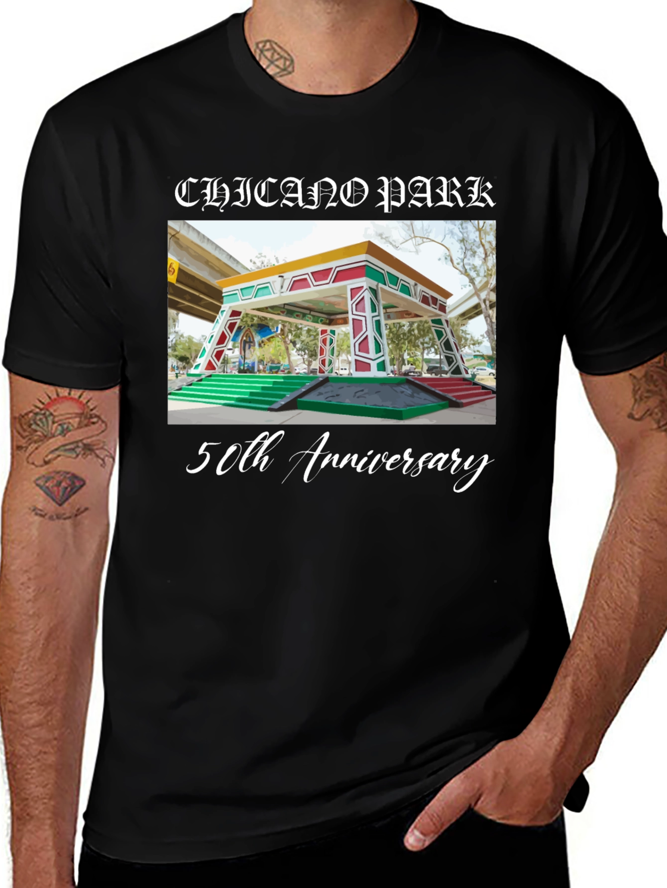 Chicano Park 50th Anniversary Black T-Shirt