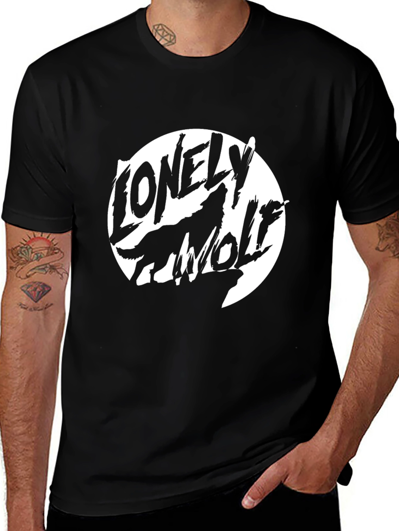 Variant 5 of Lonely Wolf Graphic T-Shirt