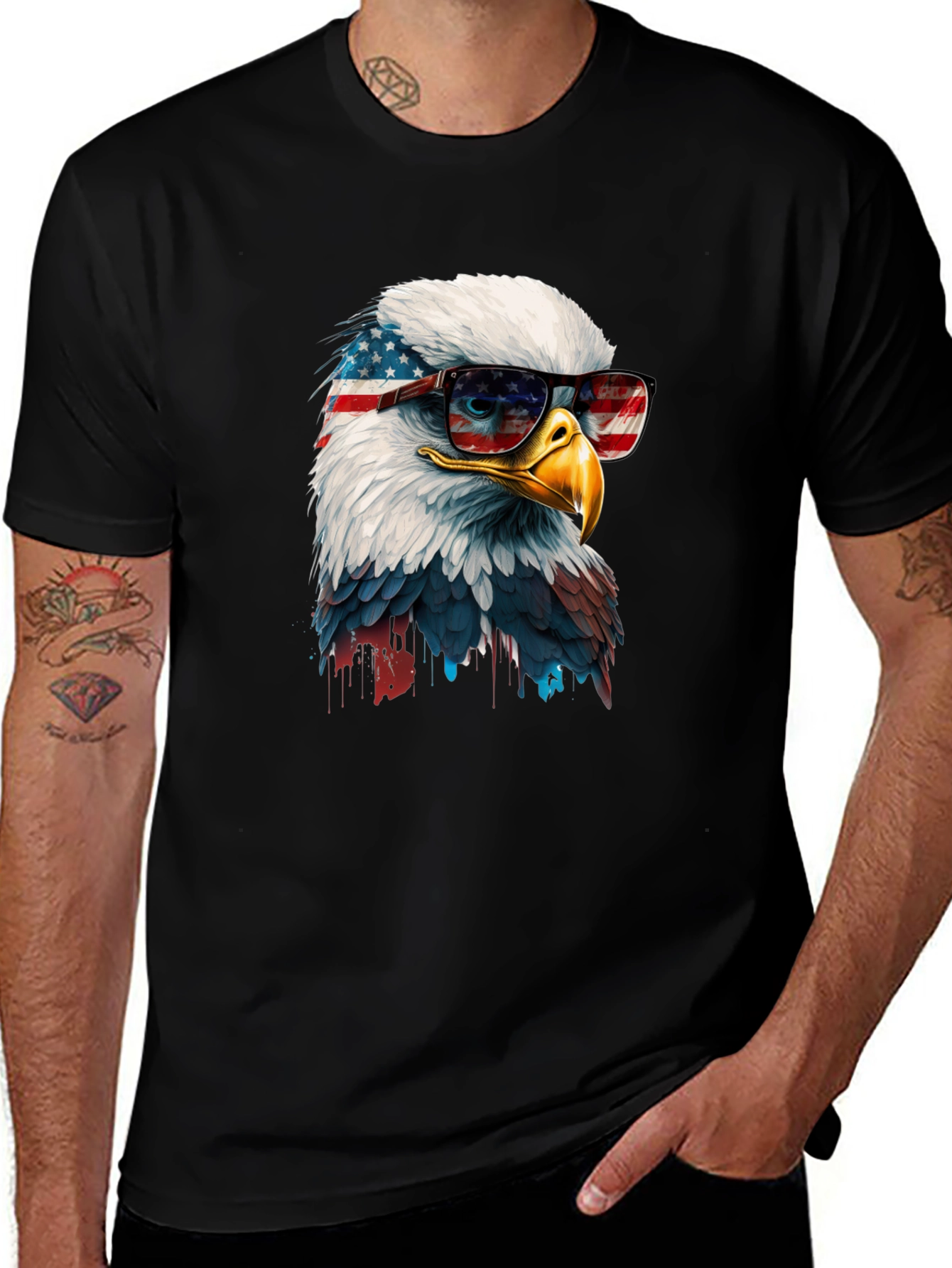 Patriotic Eagle Graphic Tee - American Pride