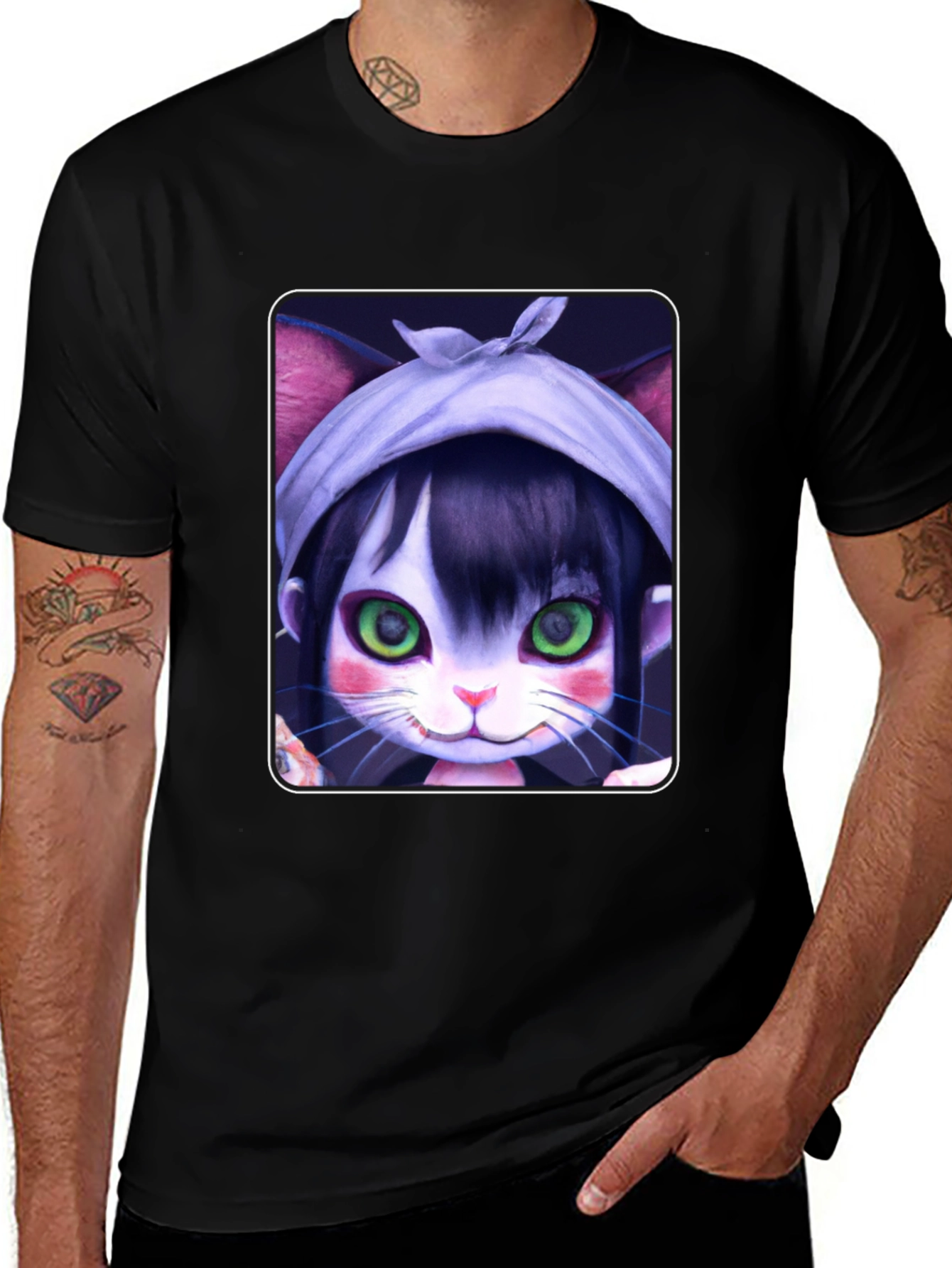 Variant 19 of Anime Cat Girl T-Shirt - Unique Graphic Tee