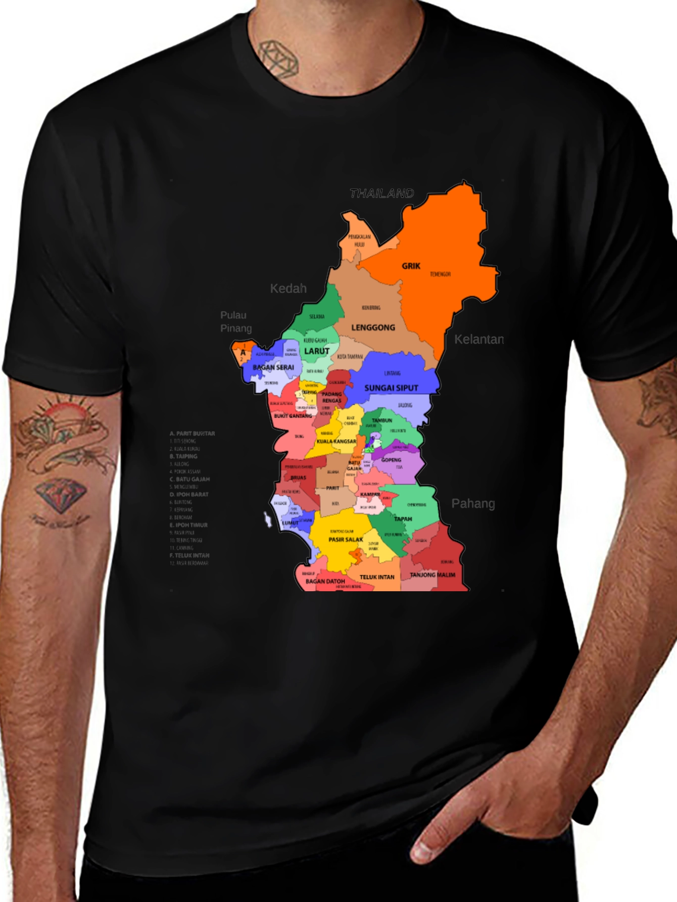 Malaysia Map Tee - Perak T-Shirt