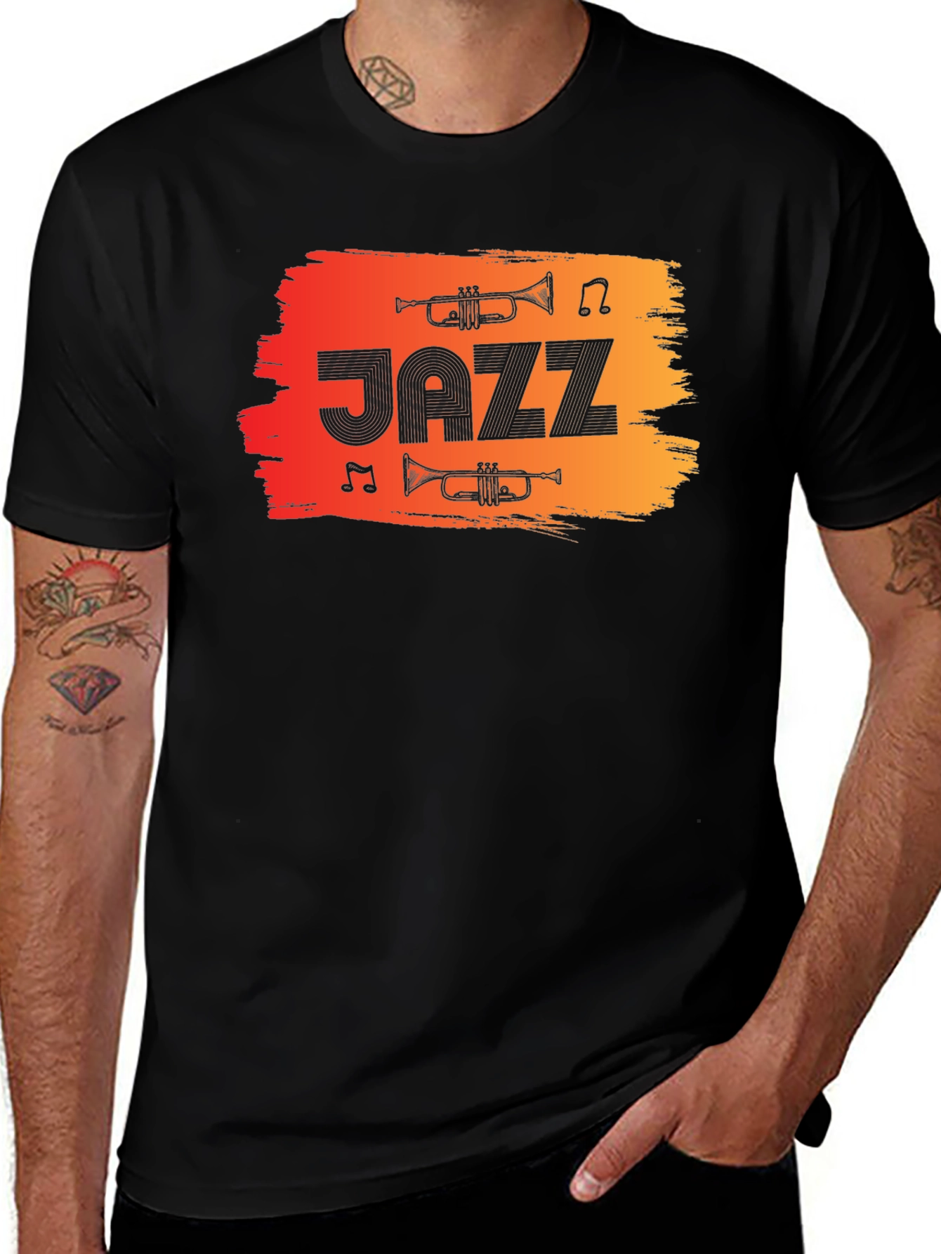 Jazz Music T-Shirt - Black Graphic Tee