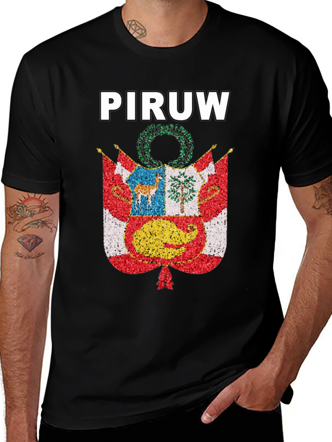 PIRUW Peru Pride T-Shirt Peruvian Flag Design