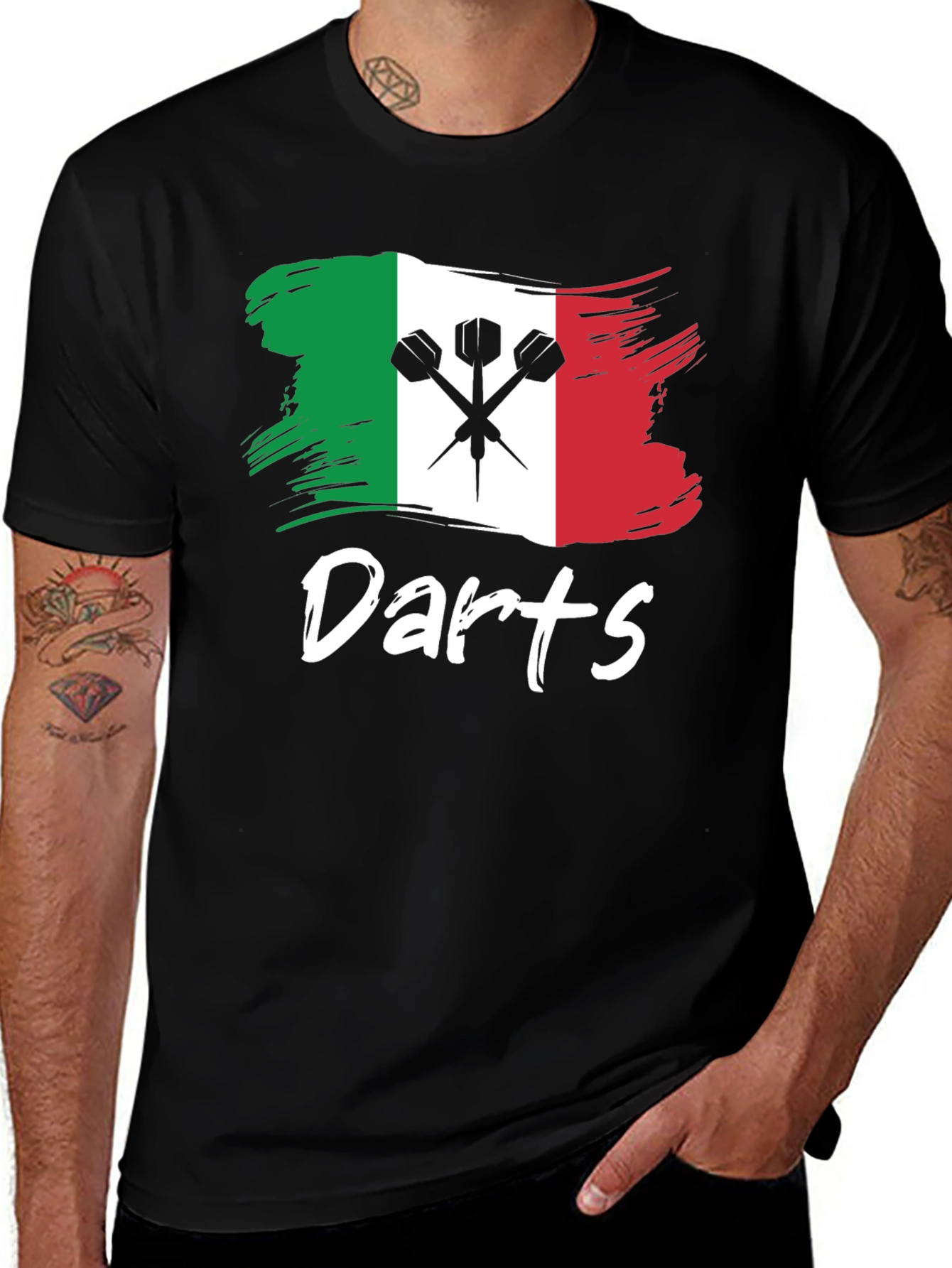 Variant 13 of Darts Italian Flag T-Shirt