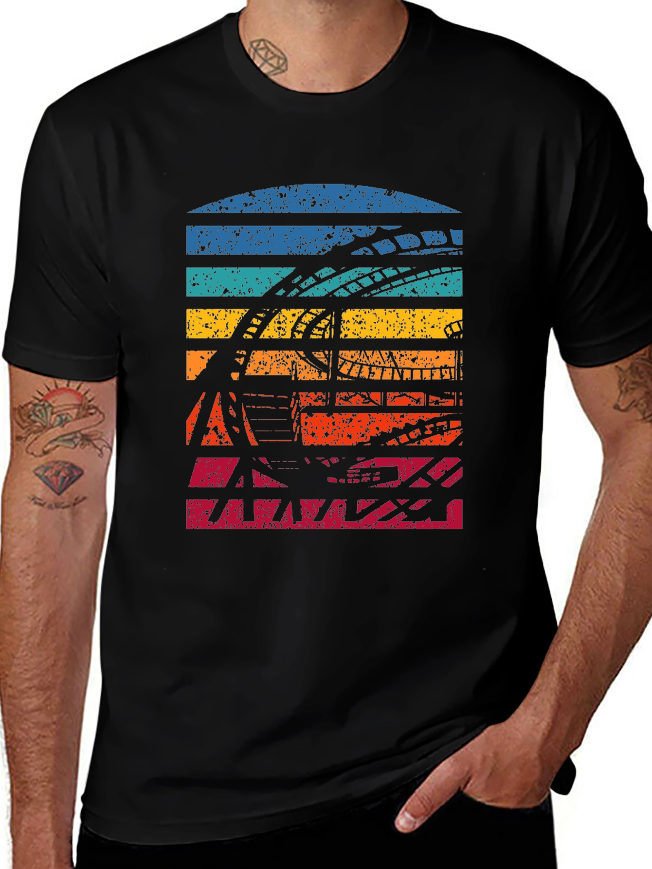 Variant 20 of Retro Roller Coaster T-Shirt
