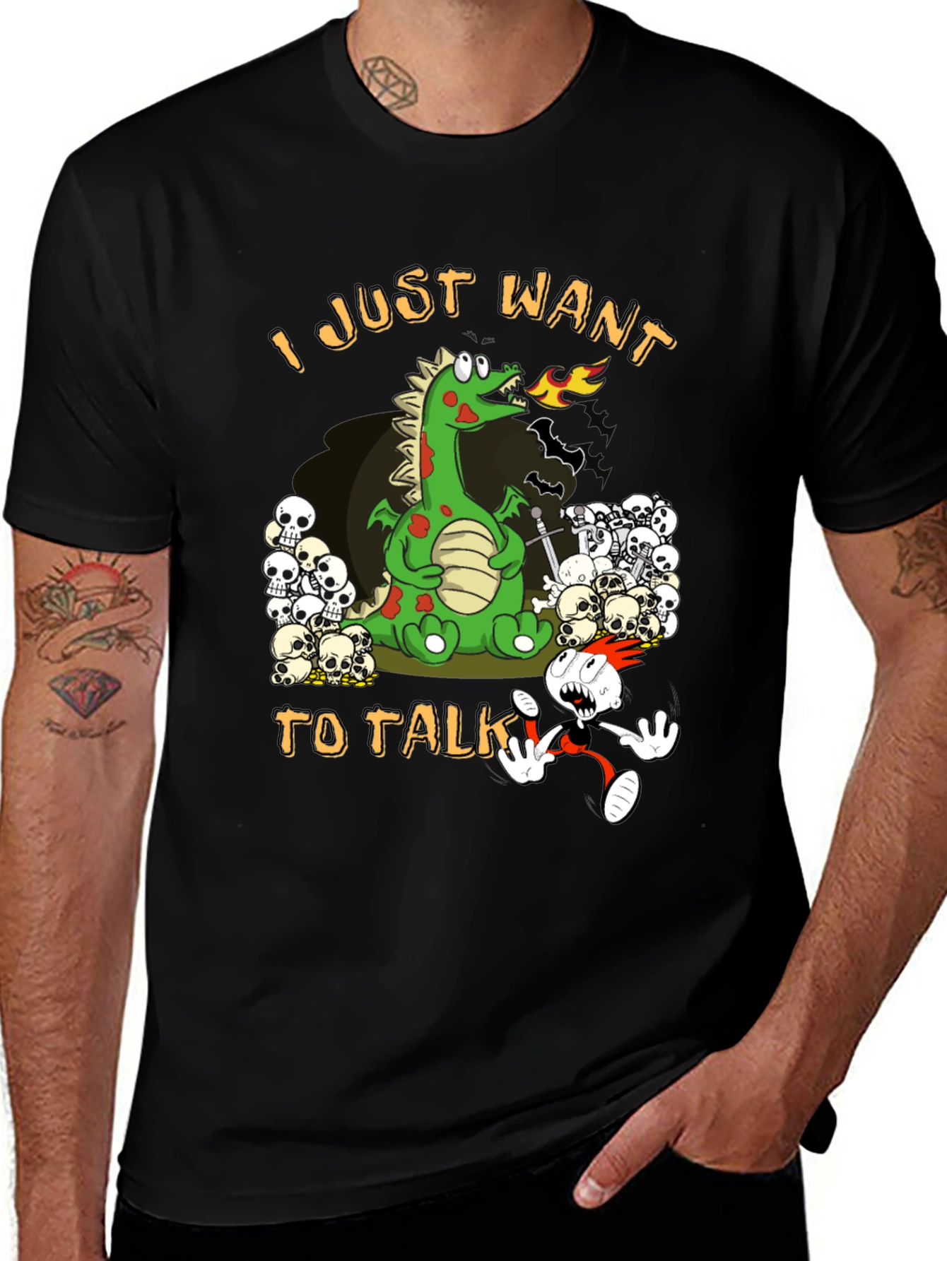 Variant 13 of I Just Want to Talk Dragon T-Shirt