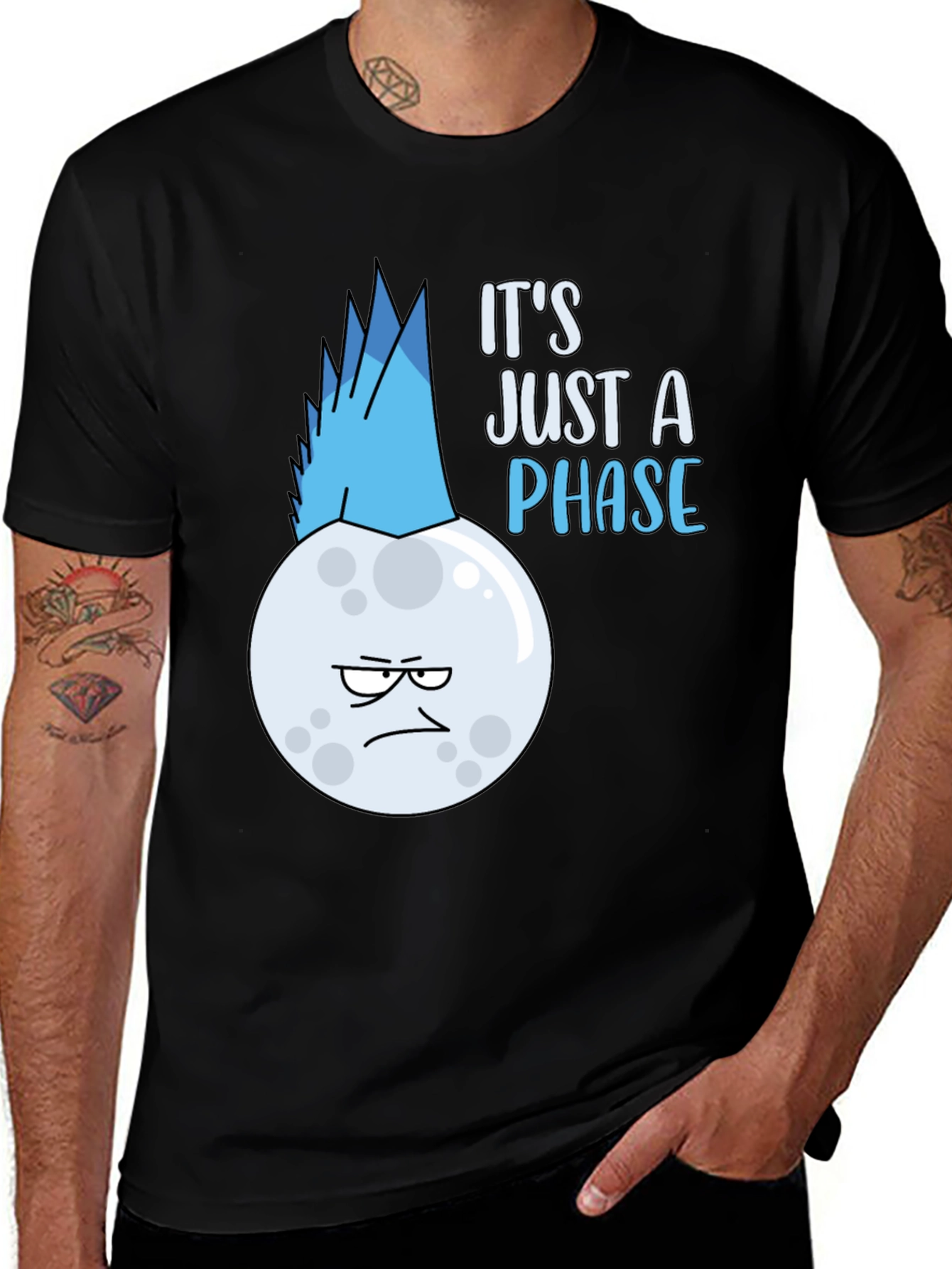Variant 14 of It's Just a Phase Golf Ball Punk T-Shirt