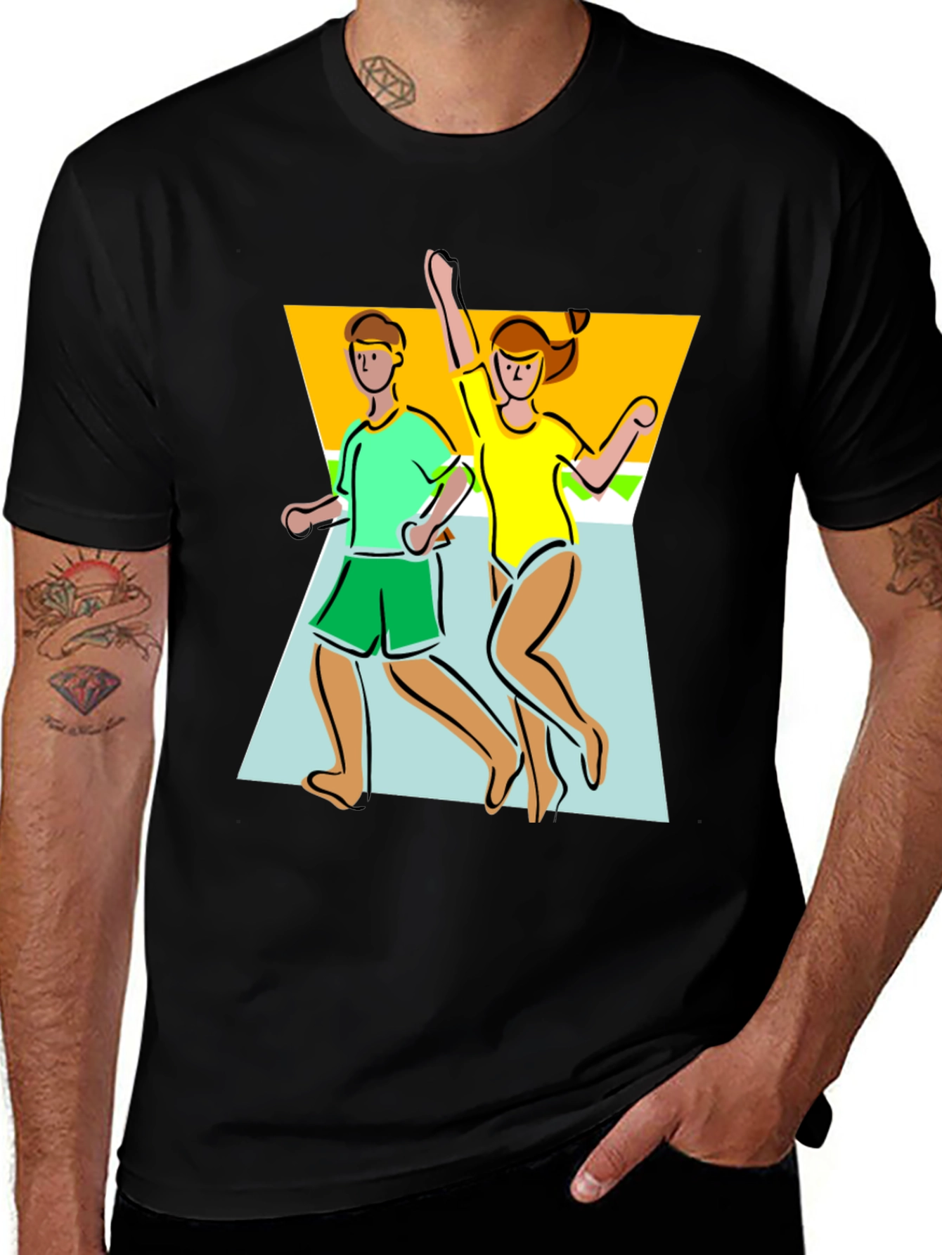 Variant 13 of Retro Graphic Tee: Fun & Stylish Black T-Shirt