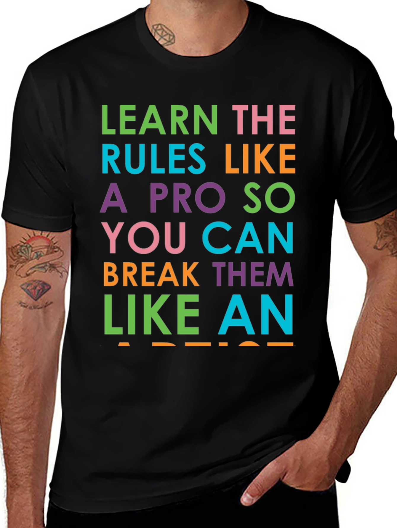 Variant 6 of Learn the Rules Funny Graphic Tee