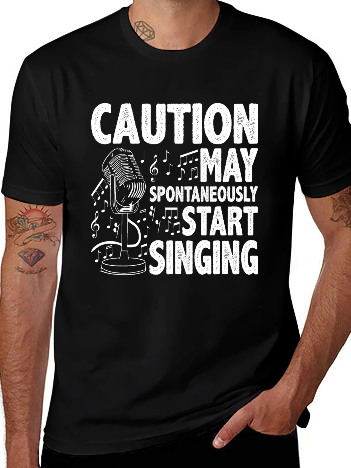 Variant 12 of Caution May Spontaneously Start Singing Graphic Tee