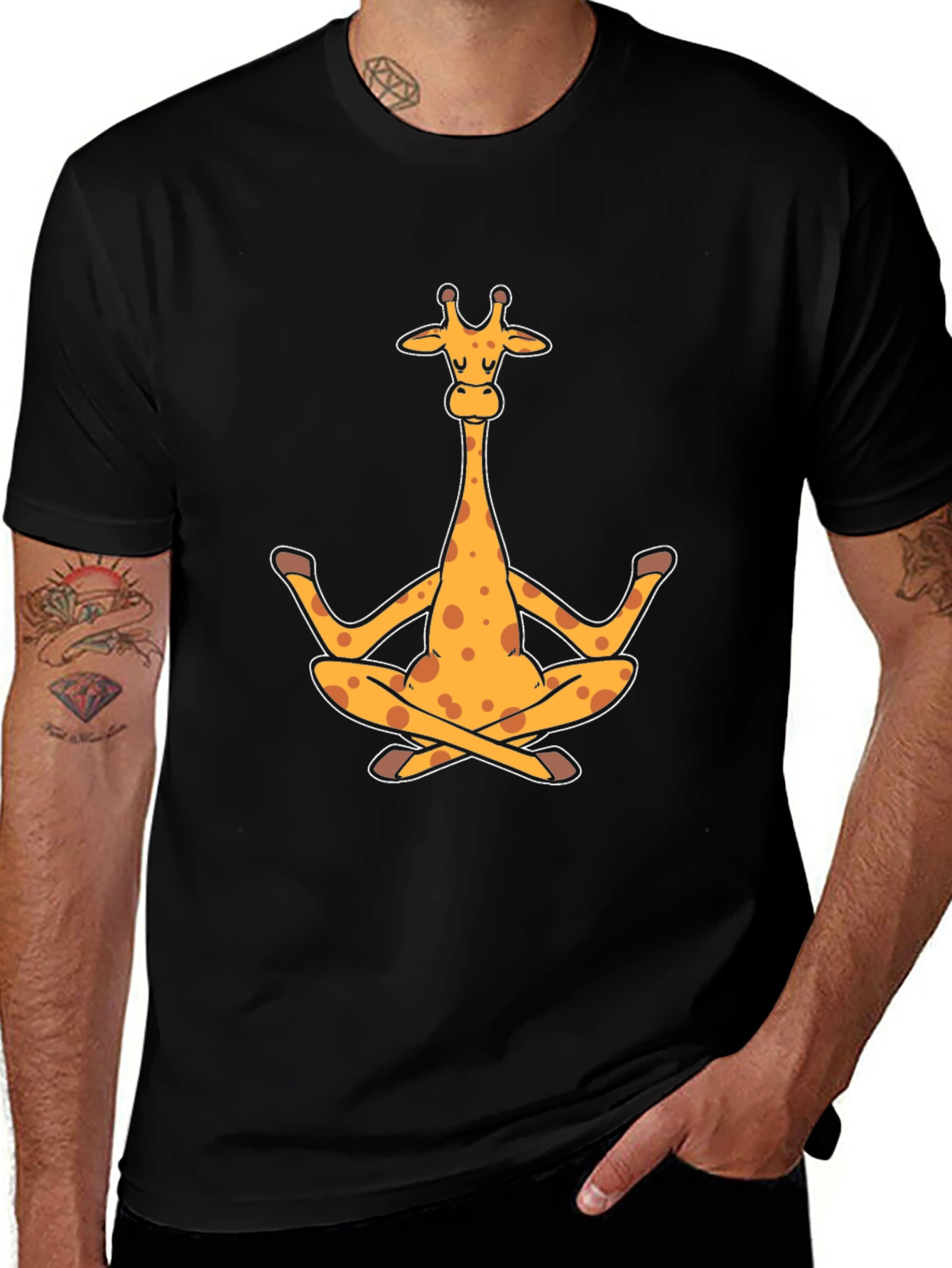 Variant 13 of Yoga Giraffe Graphic Tee - Relaxed Fit T-Shirt