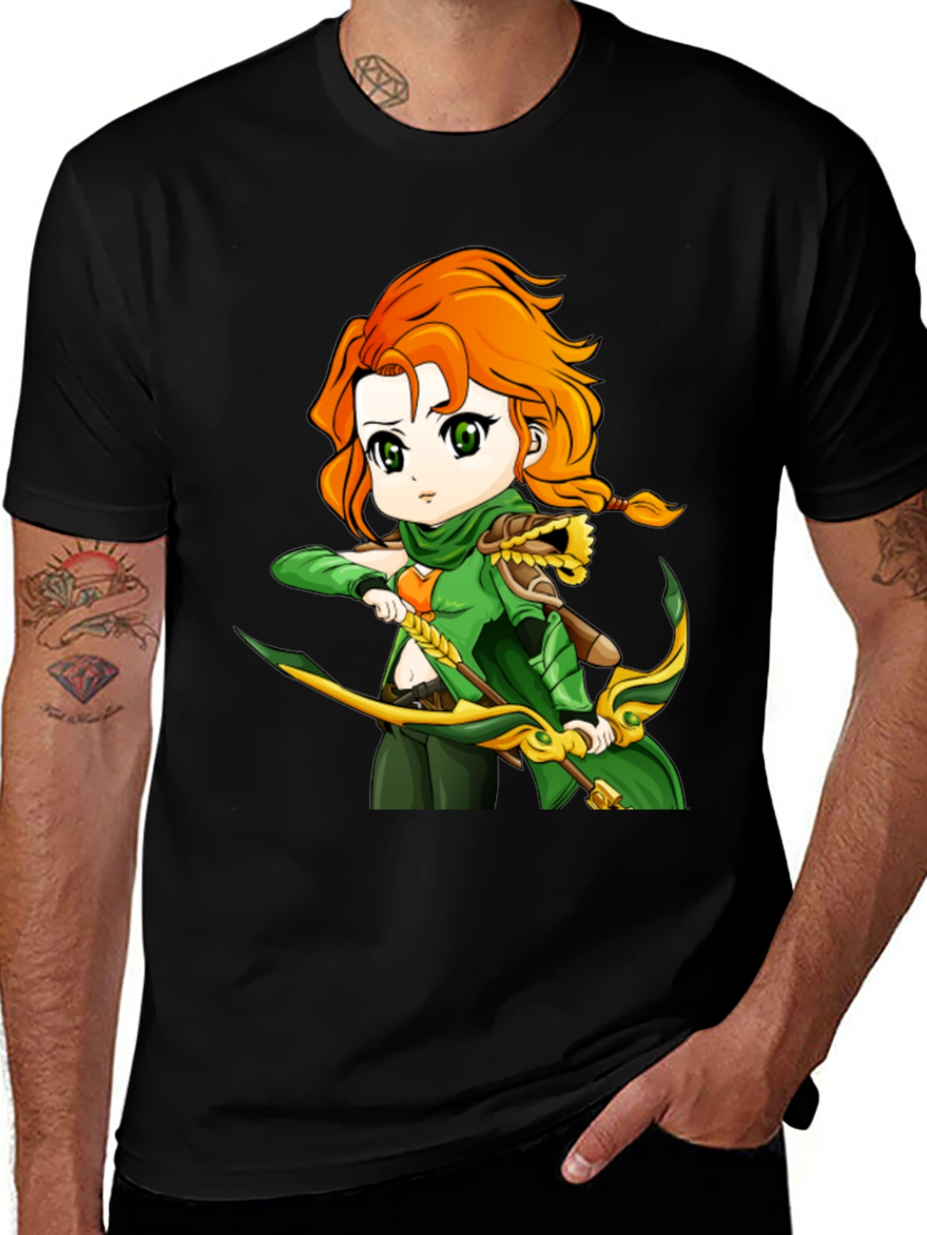 Anime Archer Black T-Shirt
