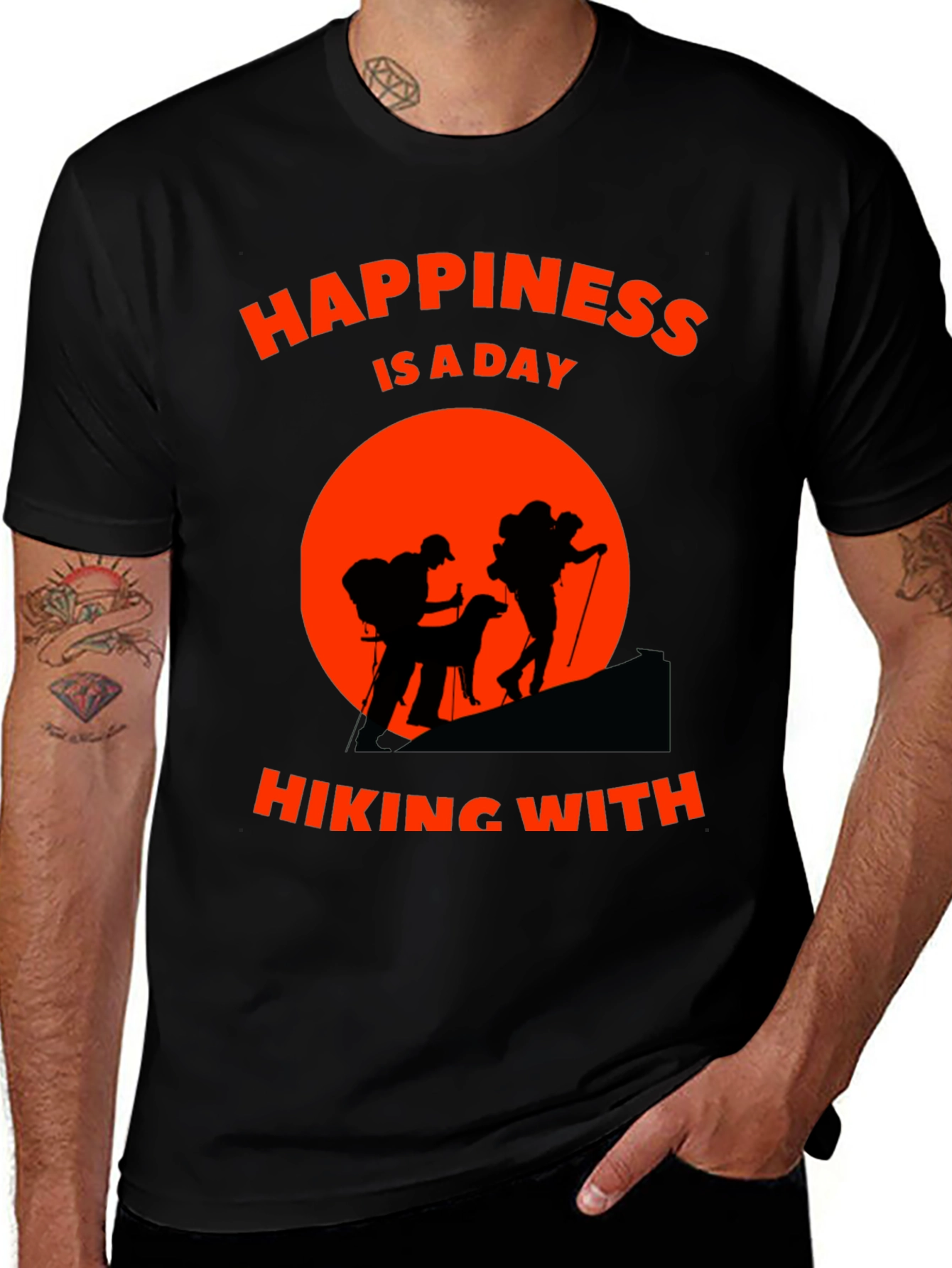 Variant 30 of Hiking Adventure T-Shirt - Happiness is a Day Hiking
