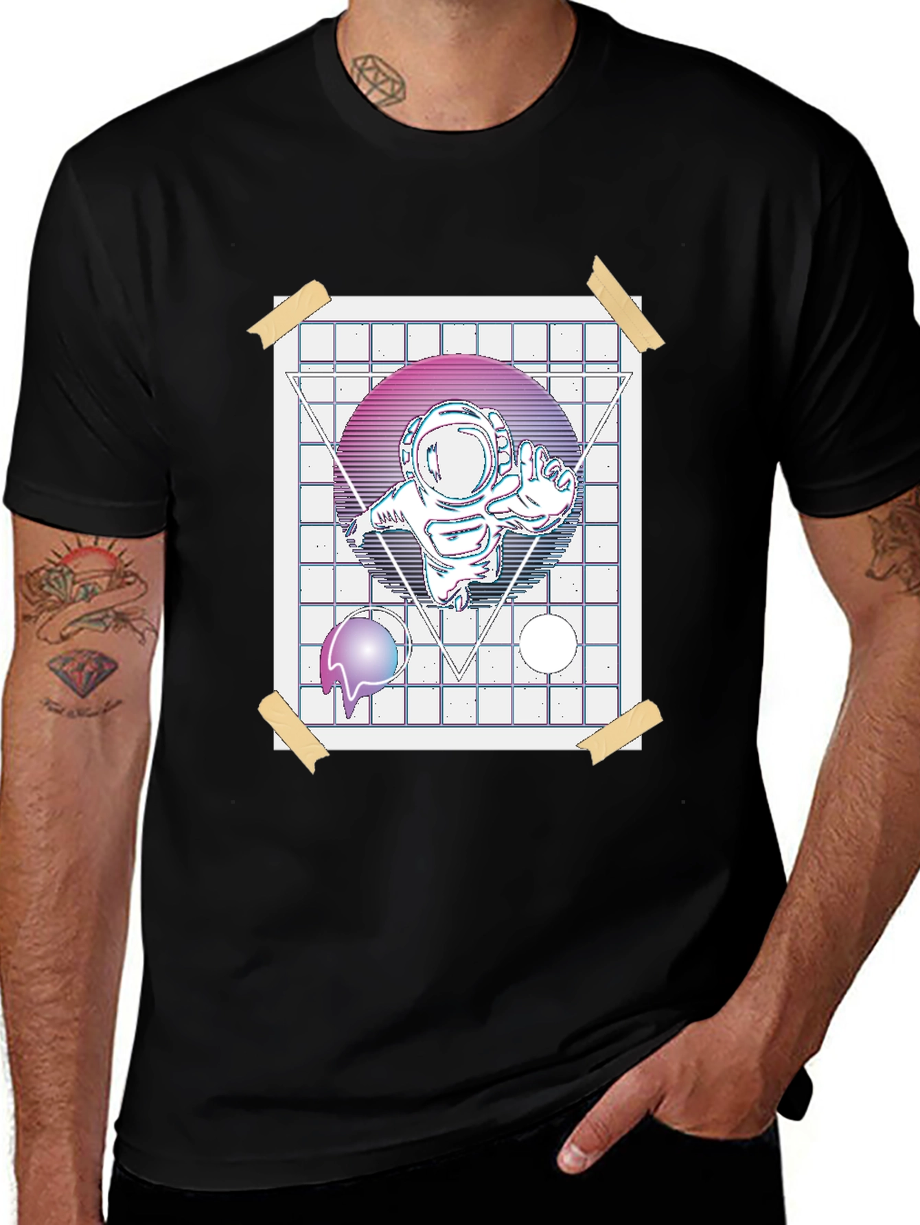 Variant 28 of Retro Astronaut T-Shirt - Unique Graphic Tee