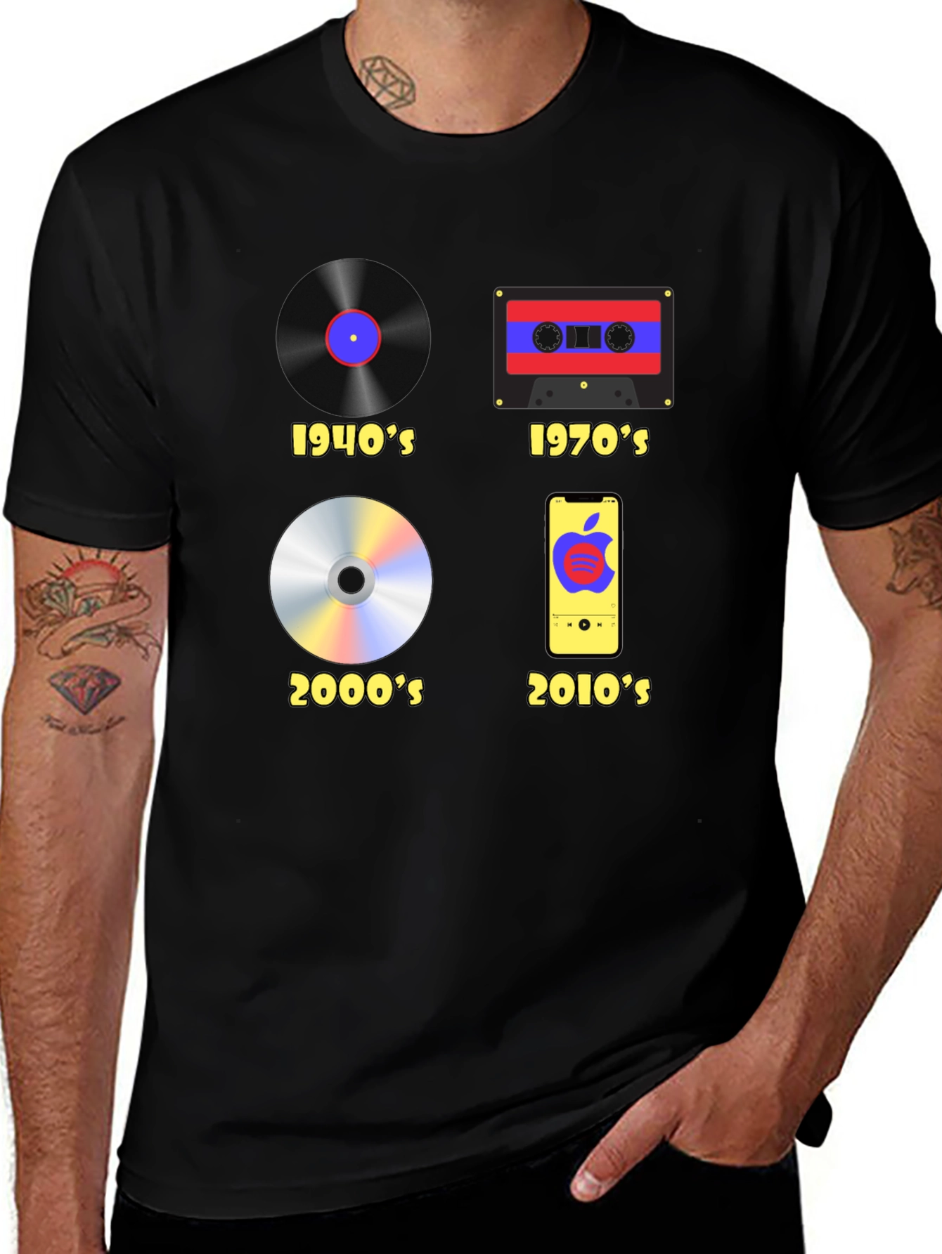 Evolution of Music T-Shirt - Black