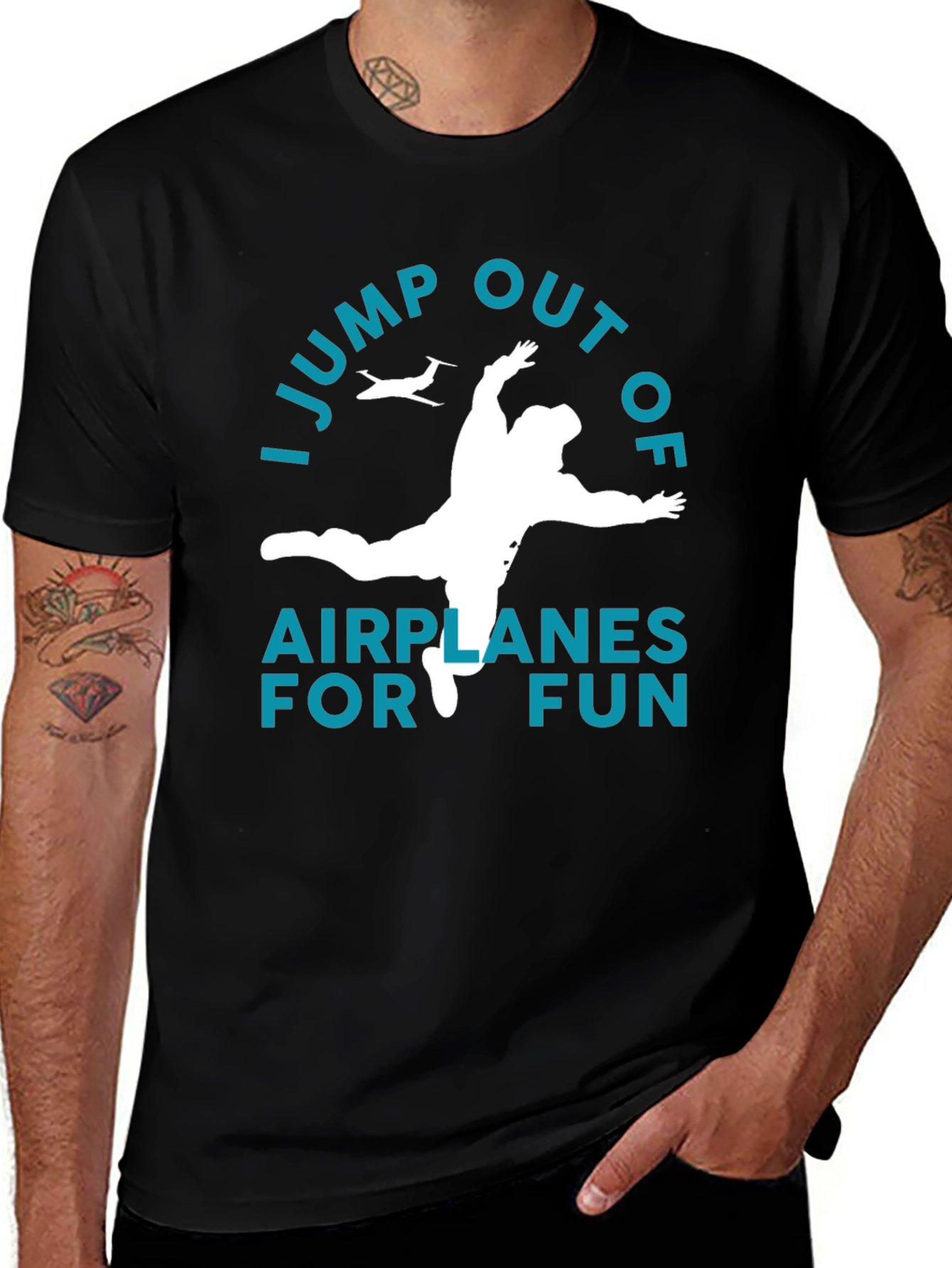 Variant 8 of I Jump Out Of Airplanes For Fun T-Shirt