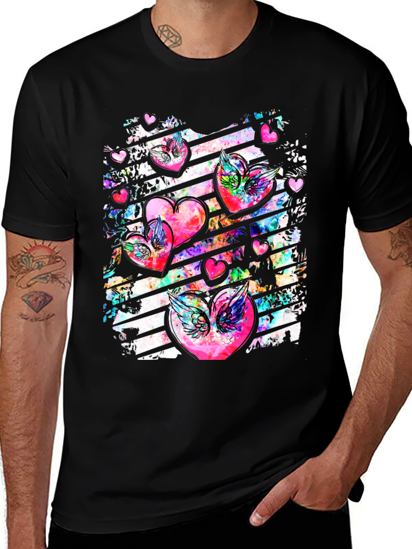 Variant 21 of Heart Wings Graphic Tee - Unisex