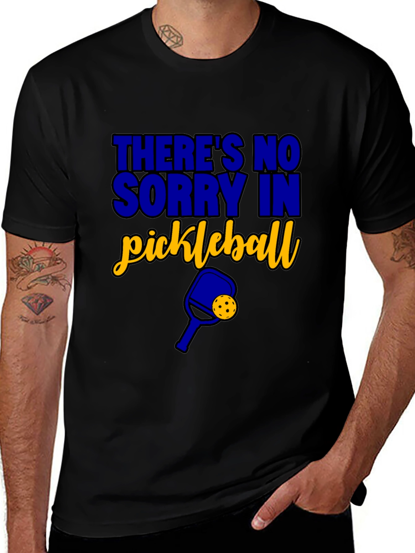 Variant 18 of Funny Pickleball T-Shirt - "There's No Sorry"