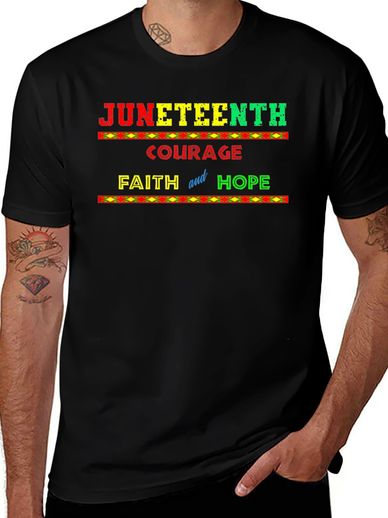 Variant 6 of Juneteenth Courage Faith Hope T-Shirt