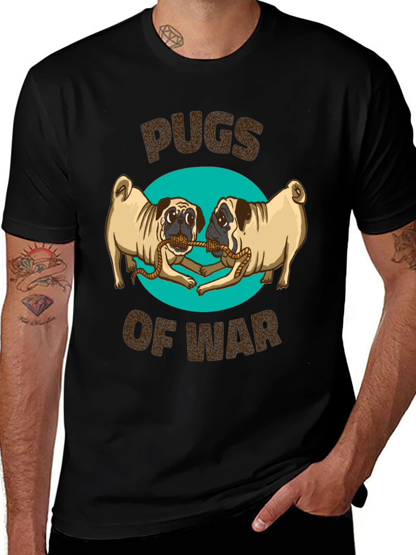 Variant 9 of Pugs of War Graphic T-Shirt