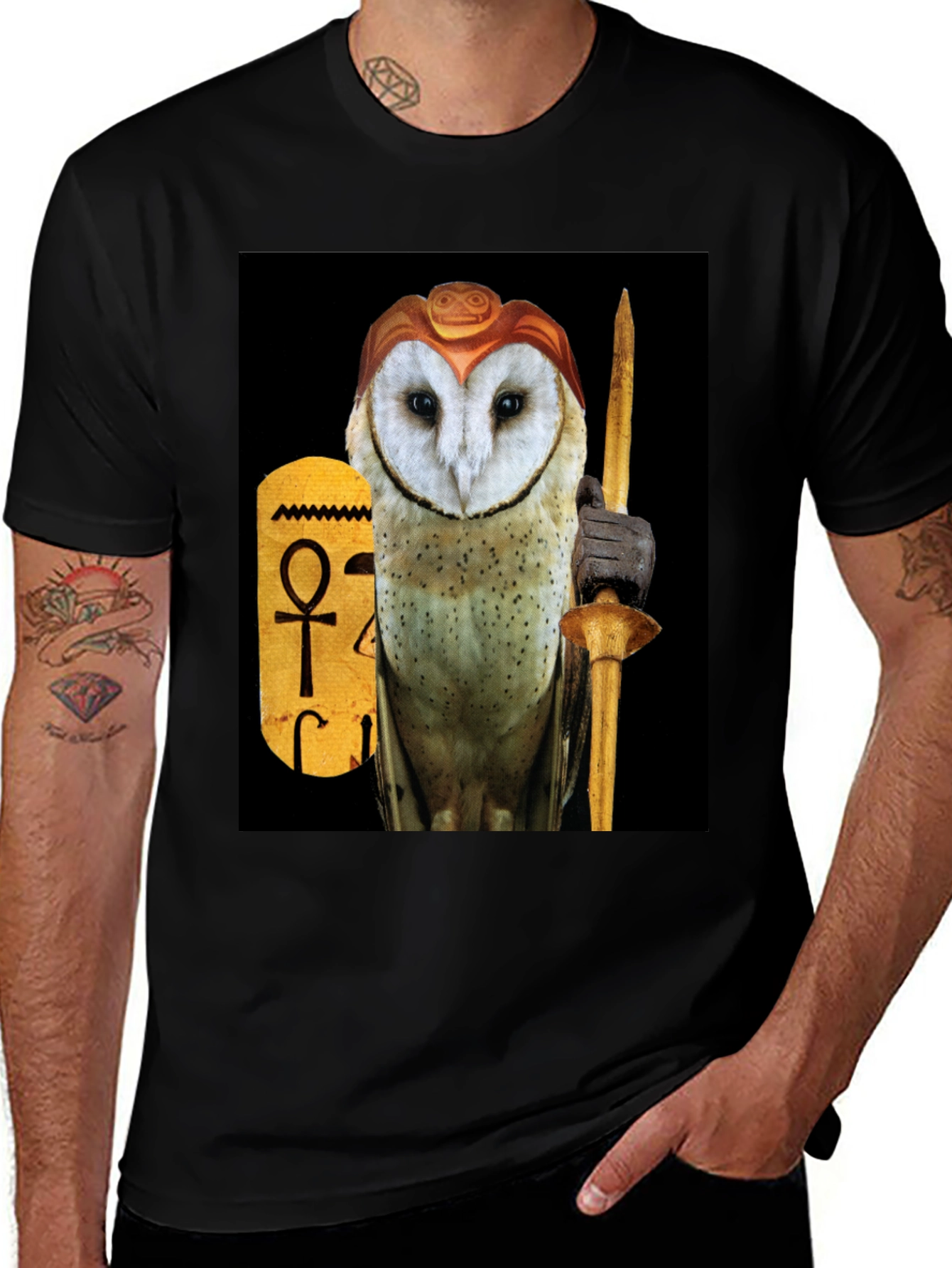 Variant 26 of Egyptian Owl Graphic T-Shirt