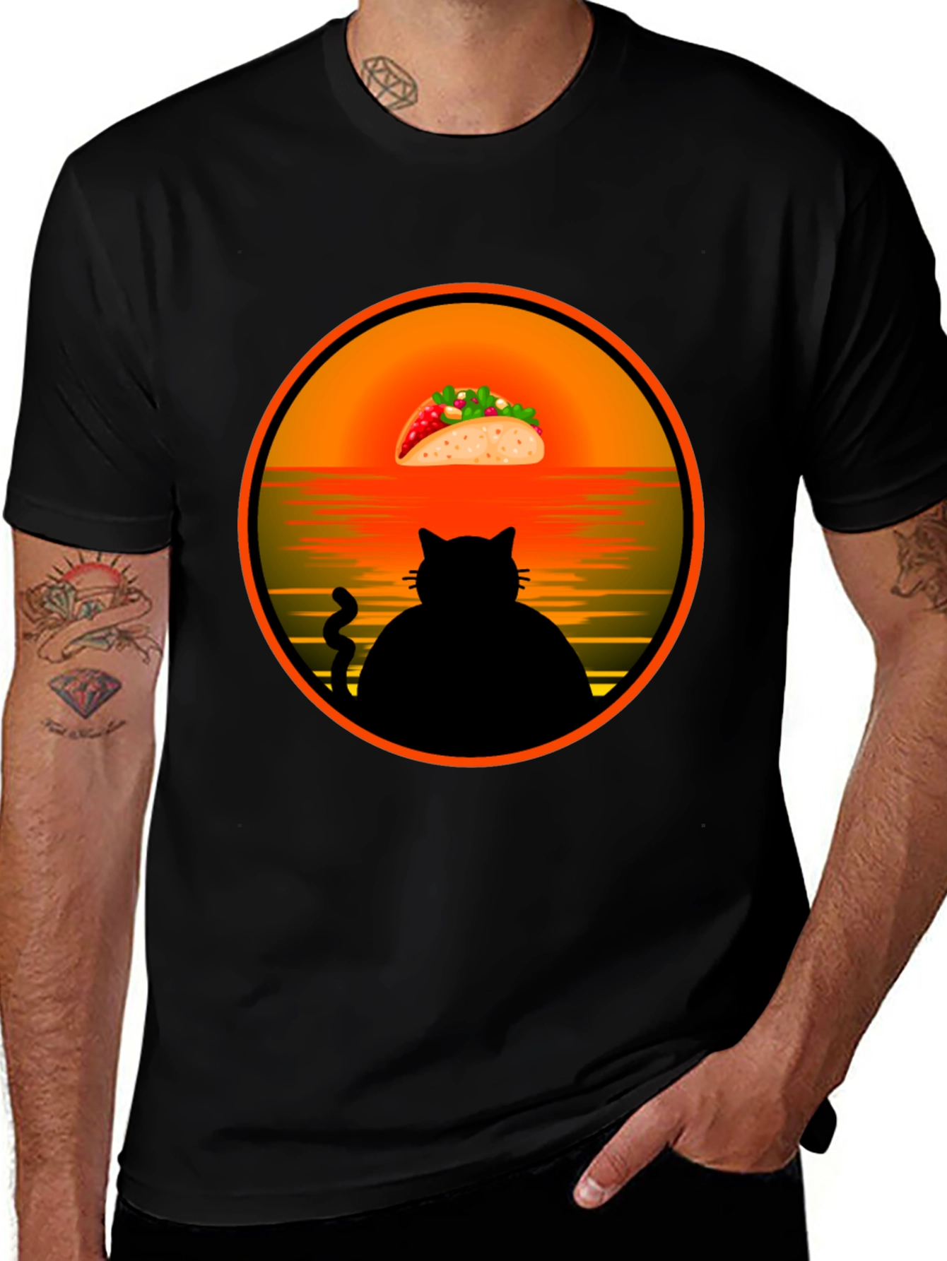 Variant 11 of Taco Cat Sunset T-Shirt