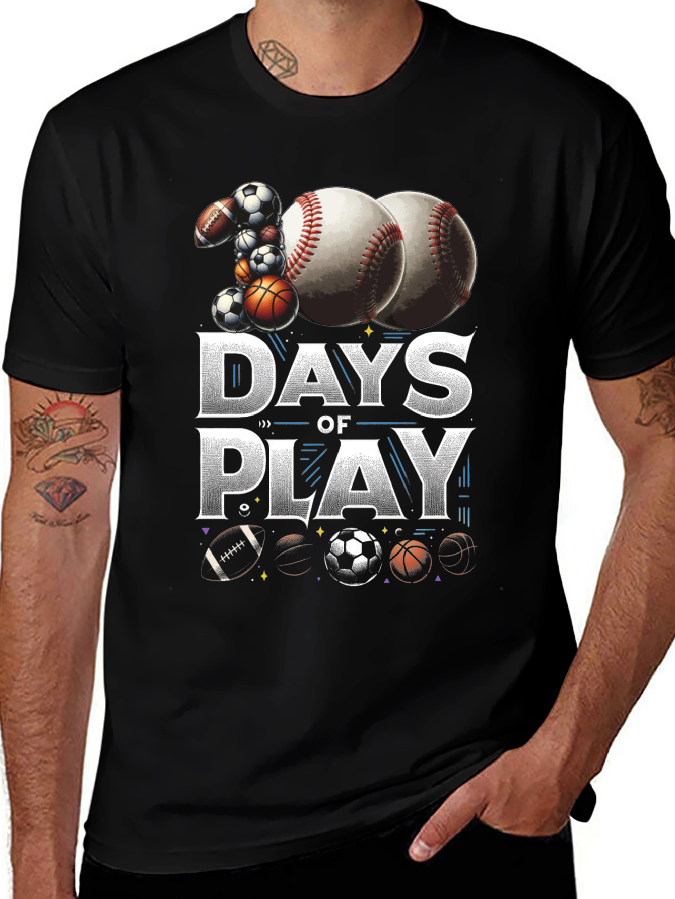Variant 19 of Days of Play Sports Balls Graphic T-Shirt
