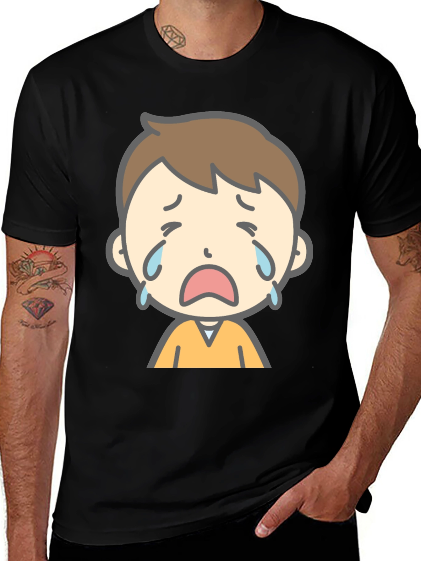 Variant 13 of Sad Cartoon Boy Graphic T-Shirt