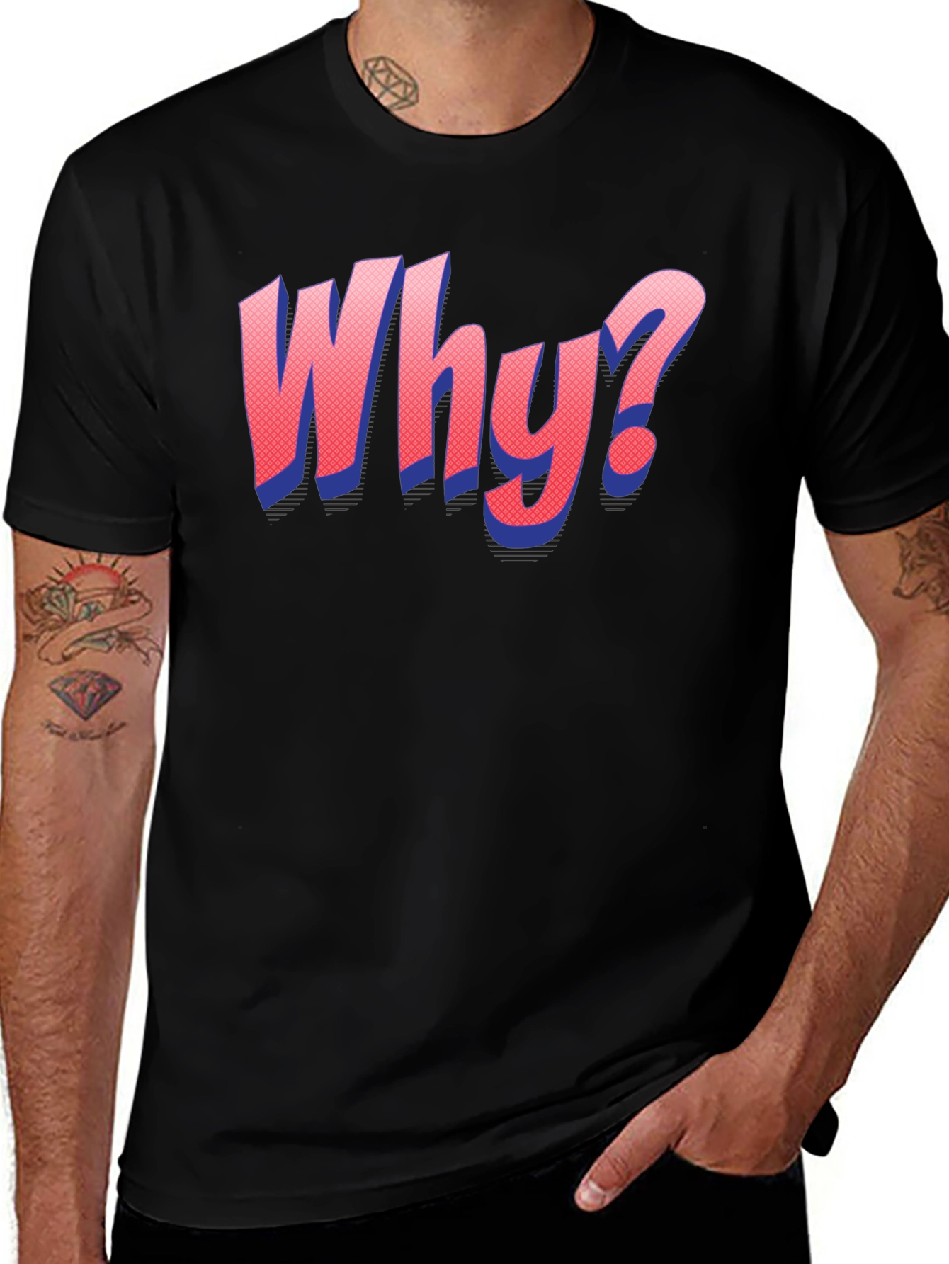 Variant 7 of Why? Graphic T-Shirt - Statement Tee