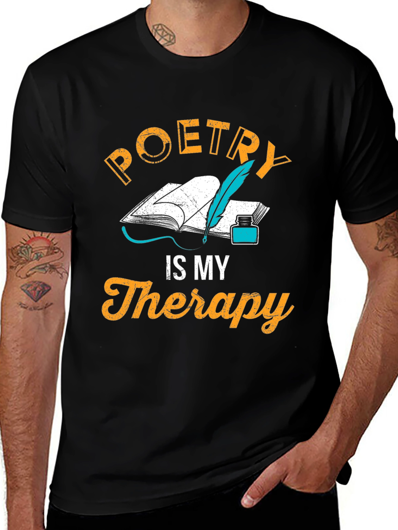 Variant 20 of Poetry is My Therapy T-Shirt - Writer's Gift