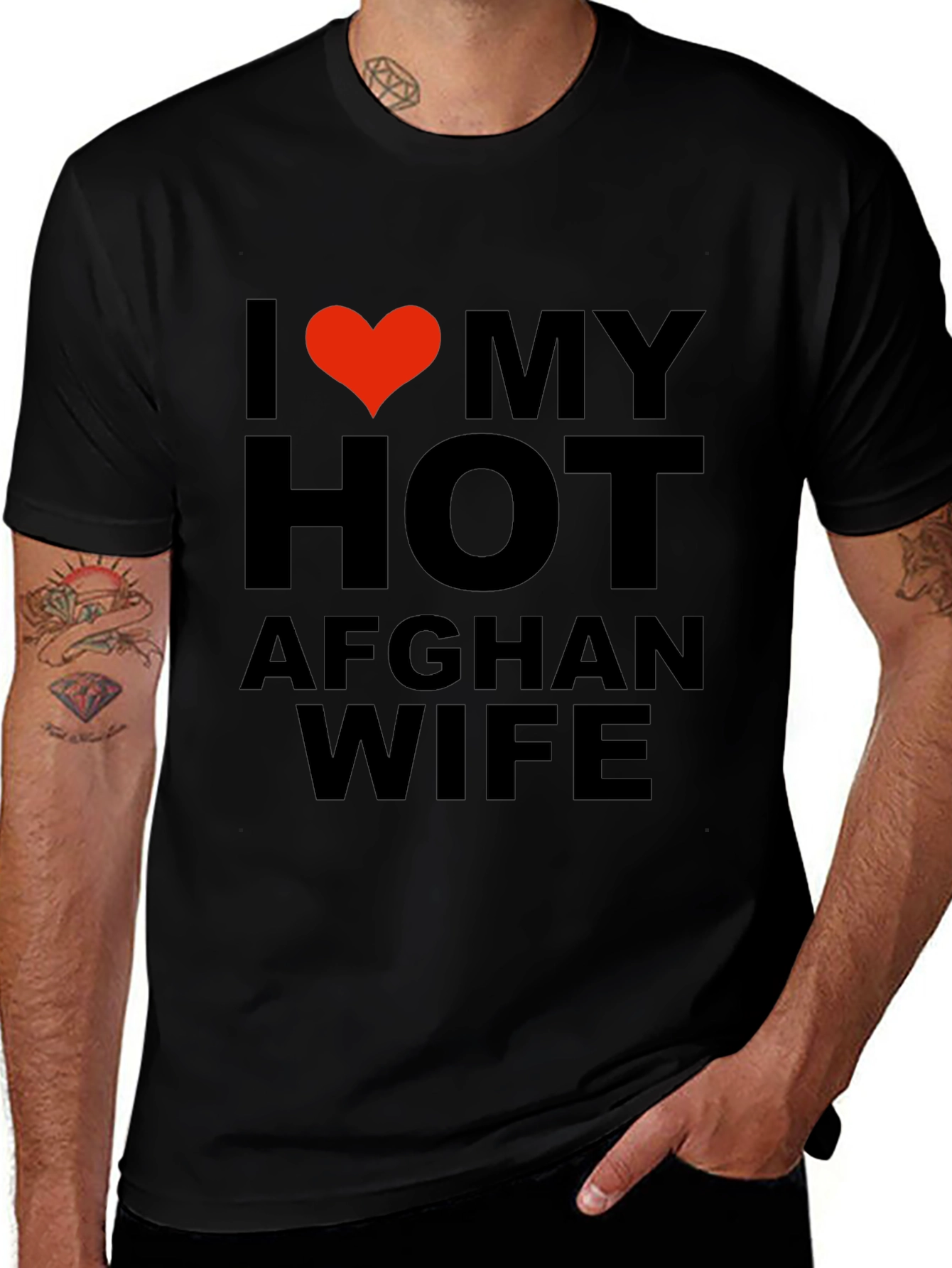 Variant 29 of I Love My Hot Afghan Wife T-Shirt