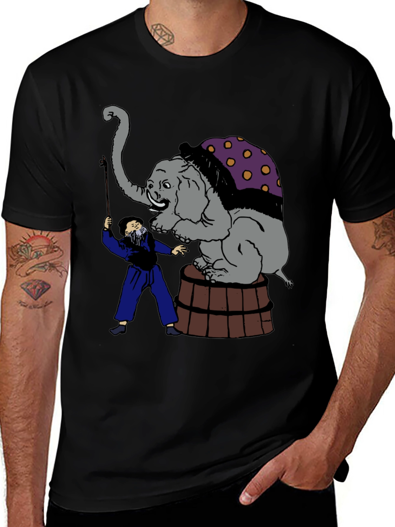 Variant 7 of Elephant & Trainer Graphic Tee