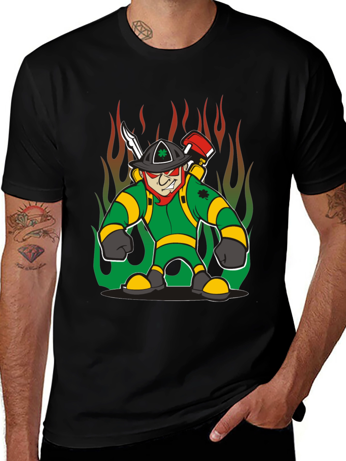 Variant 18 of St. Patrick's Day Firefighter T-Shirt