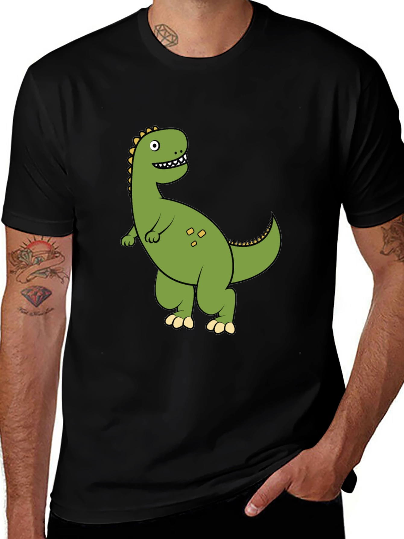 Variant 4 of Dinosaur Graphic Black T-Shirt