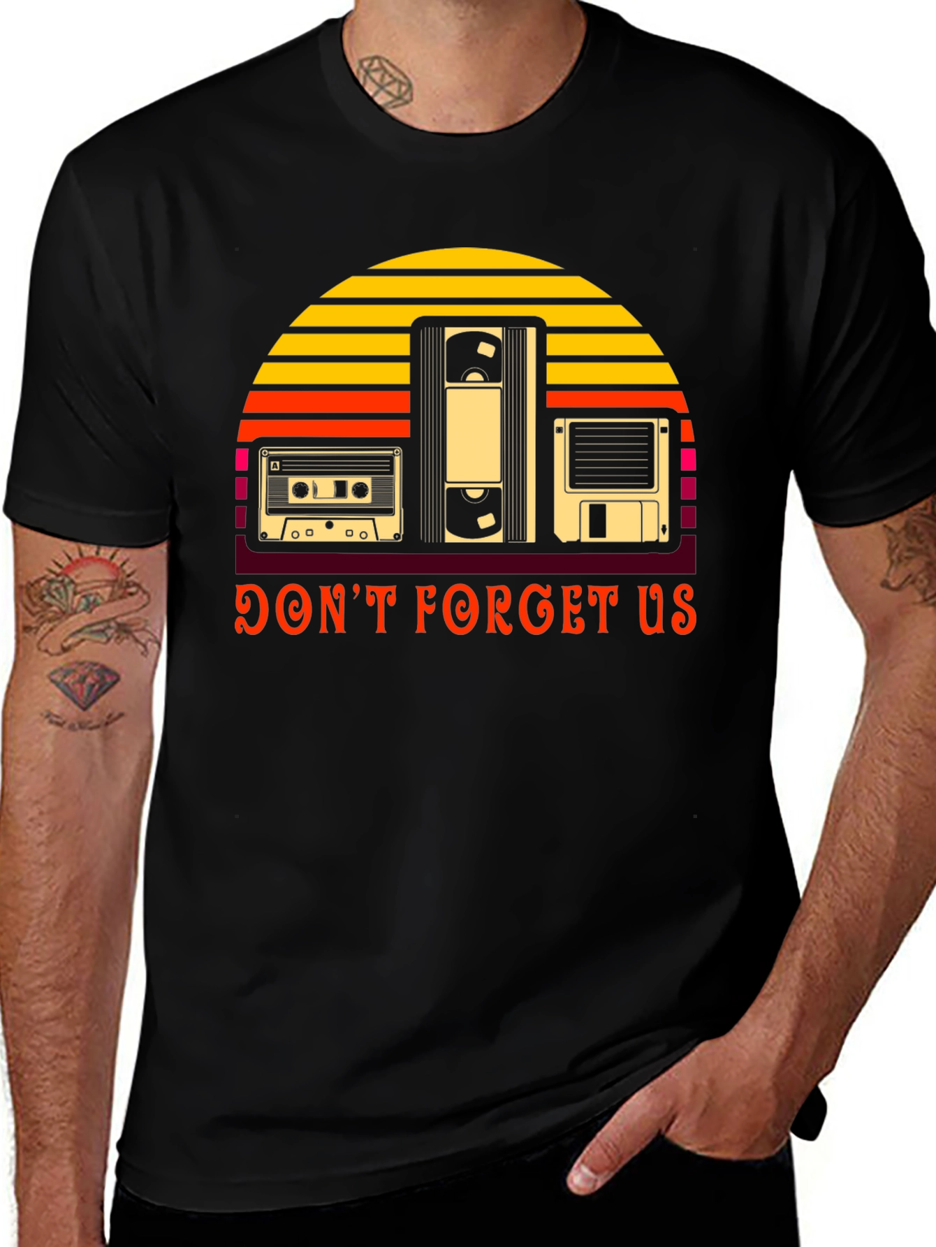 Variant 20 of Retro Media Graphic T-Shirt - Don't Forget Us