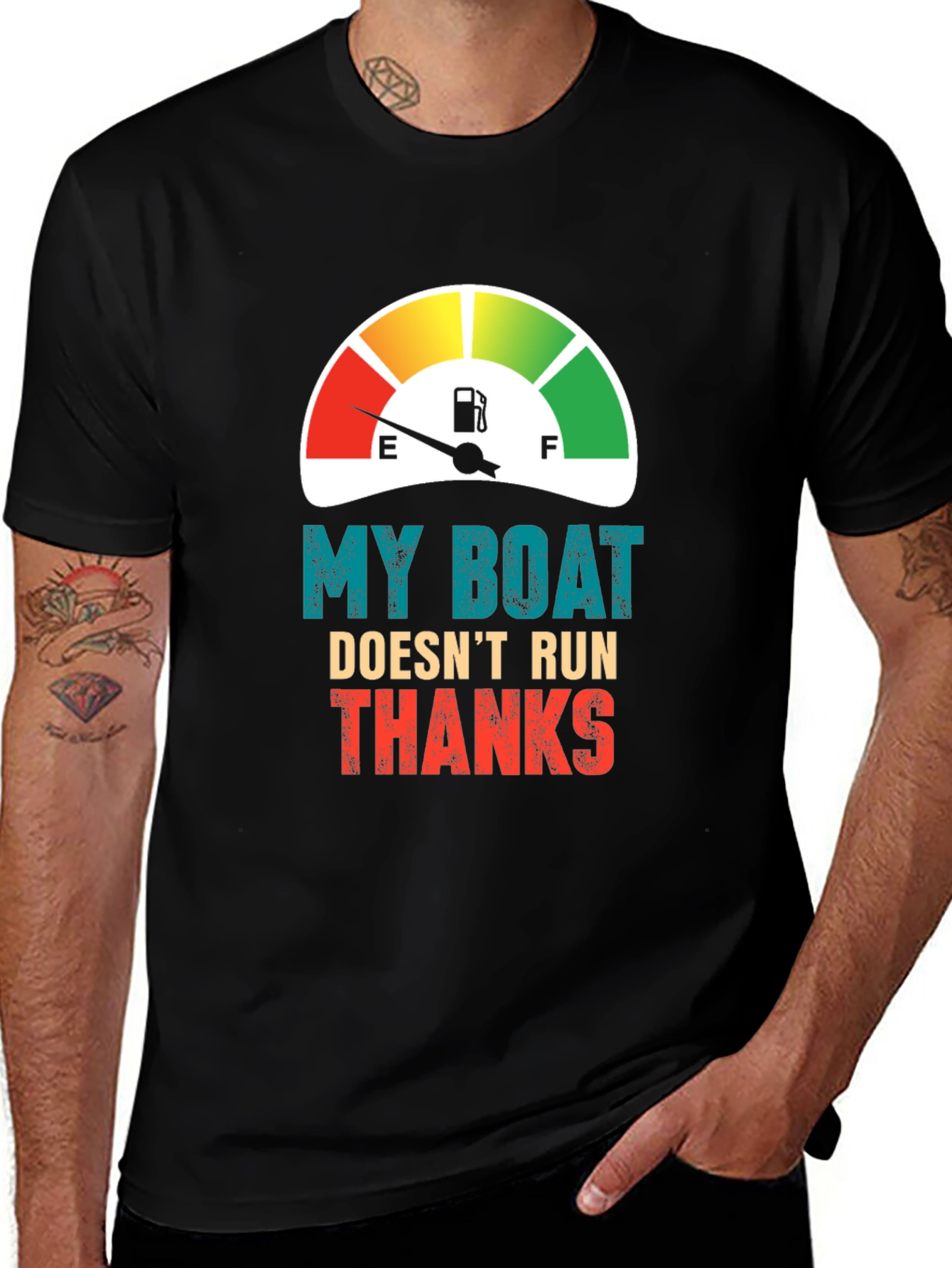 Variant 17 of Funny Boat T-Shirt - My Boat Doesn't Run Thanks