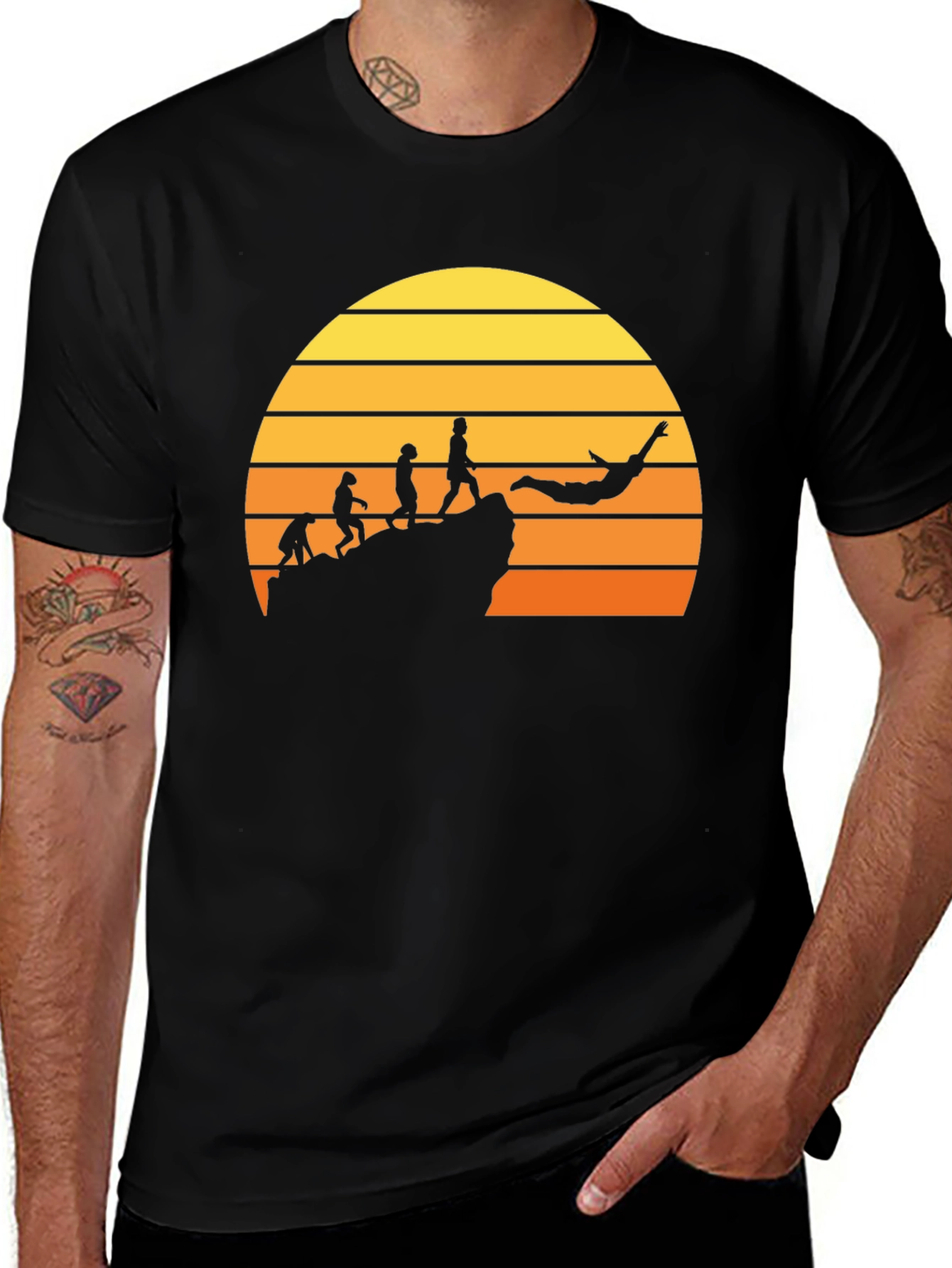 Variant 10 of Evolution Sunset T-Shirt - Skydiving Humor