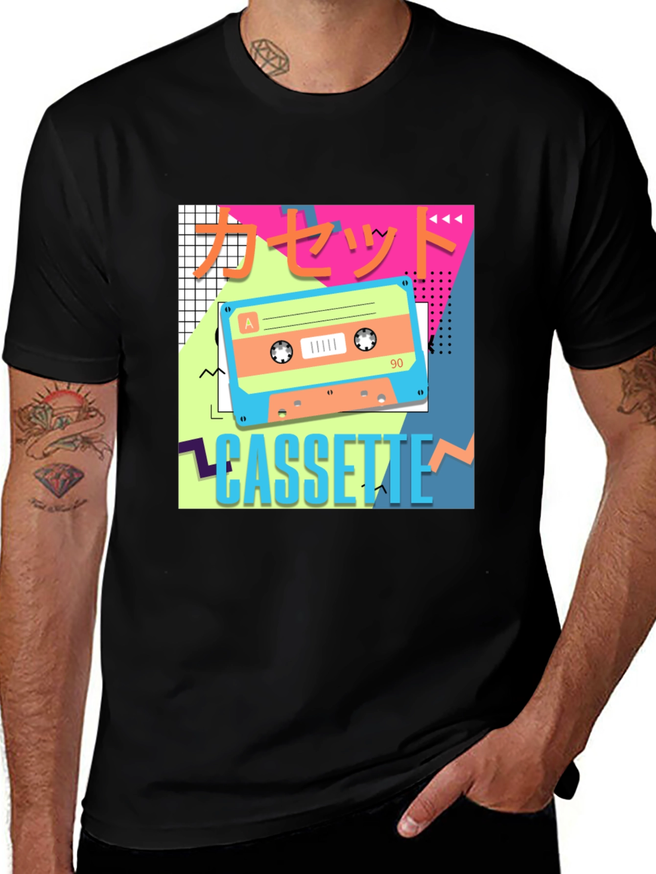 Variant 12 of Retro Cassette Tape Graphic Tee