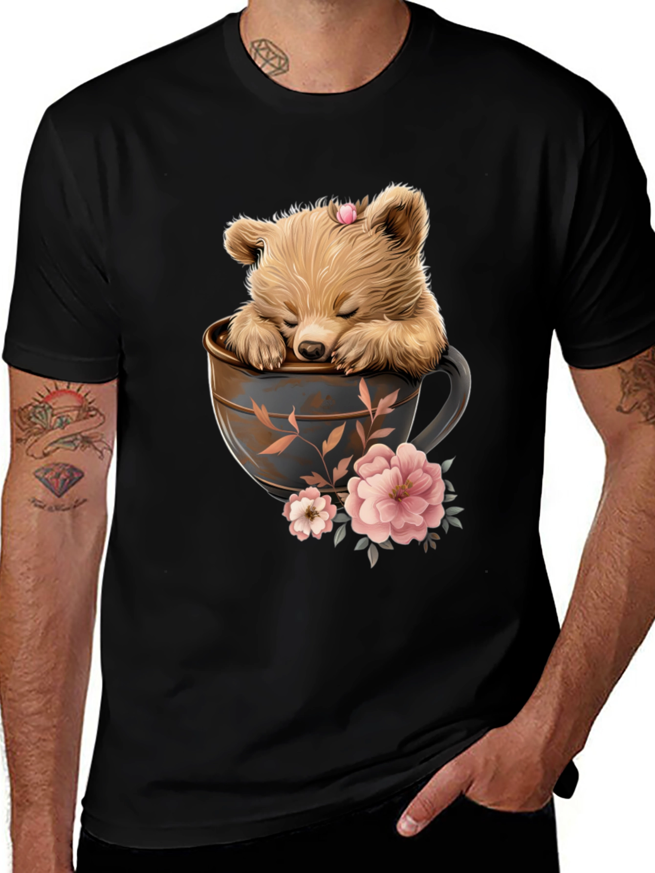 Variant 5 of Cute Bear in Teacup Graphic Tee